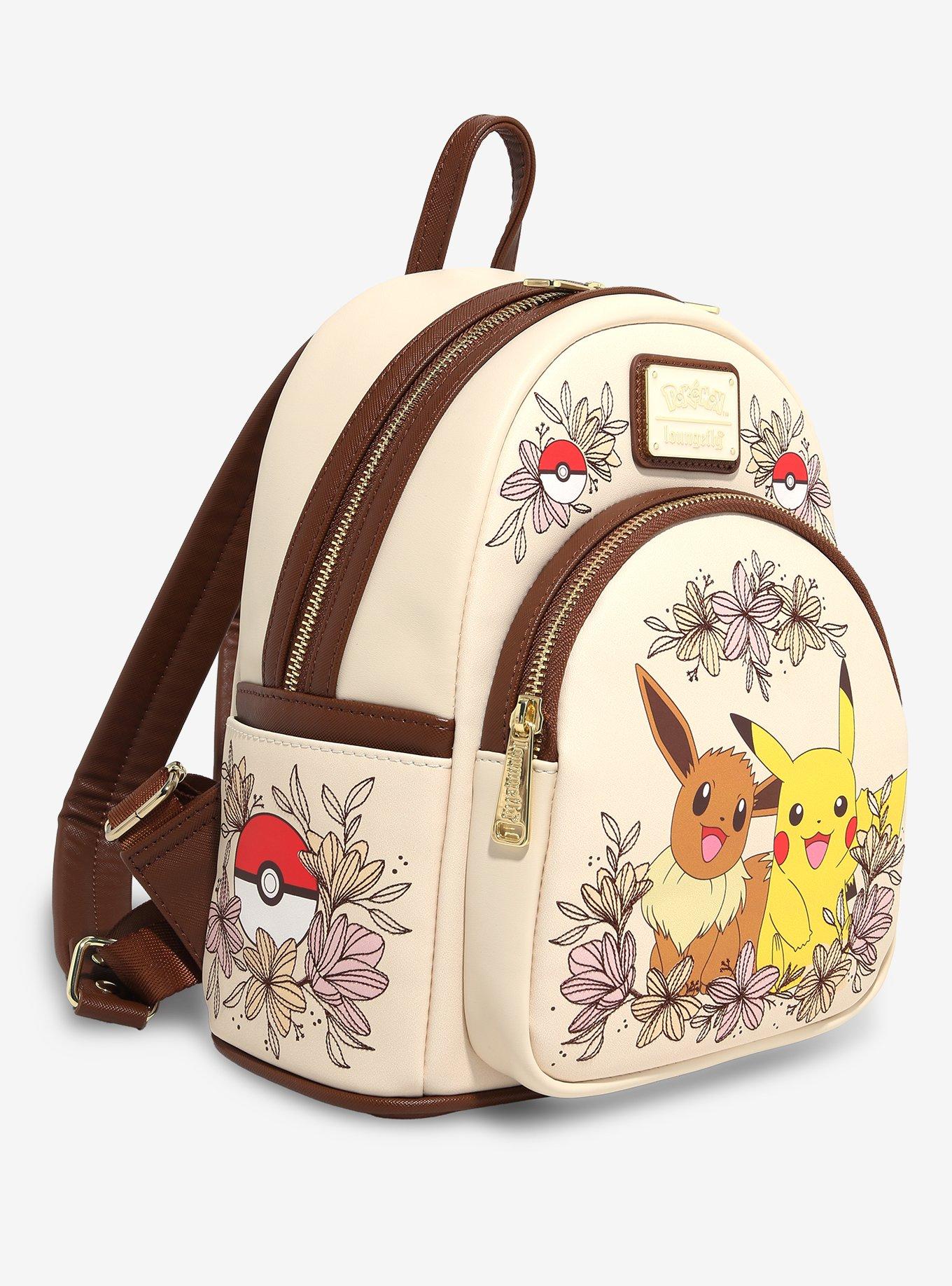 Loungefly Pokémon Pikachu & Eevee Floral Mini Backpack — BoxLunch Exclusive, , hi-res