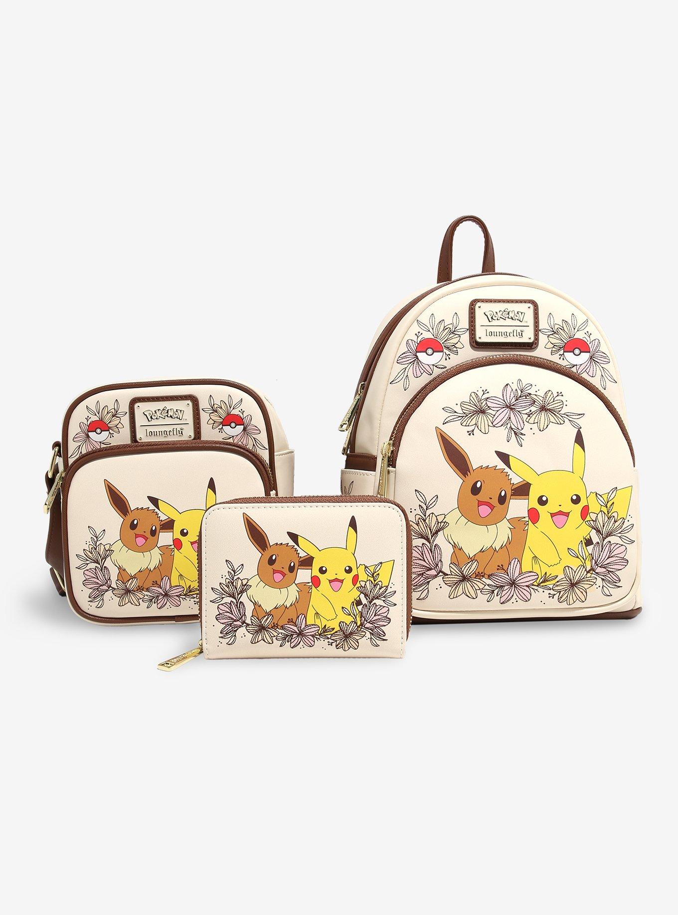 Loungefly Pokémon Pikachu & Eevee Floral Mini Backpack — BoxLunch Exclusive, , alternate