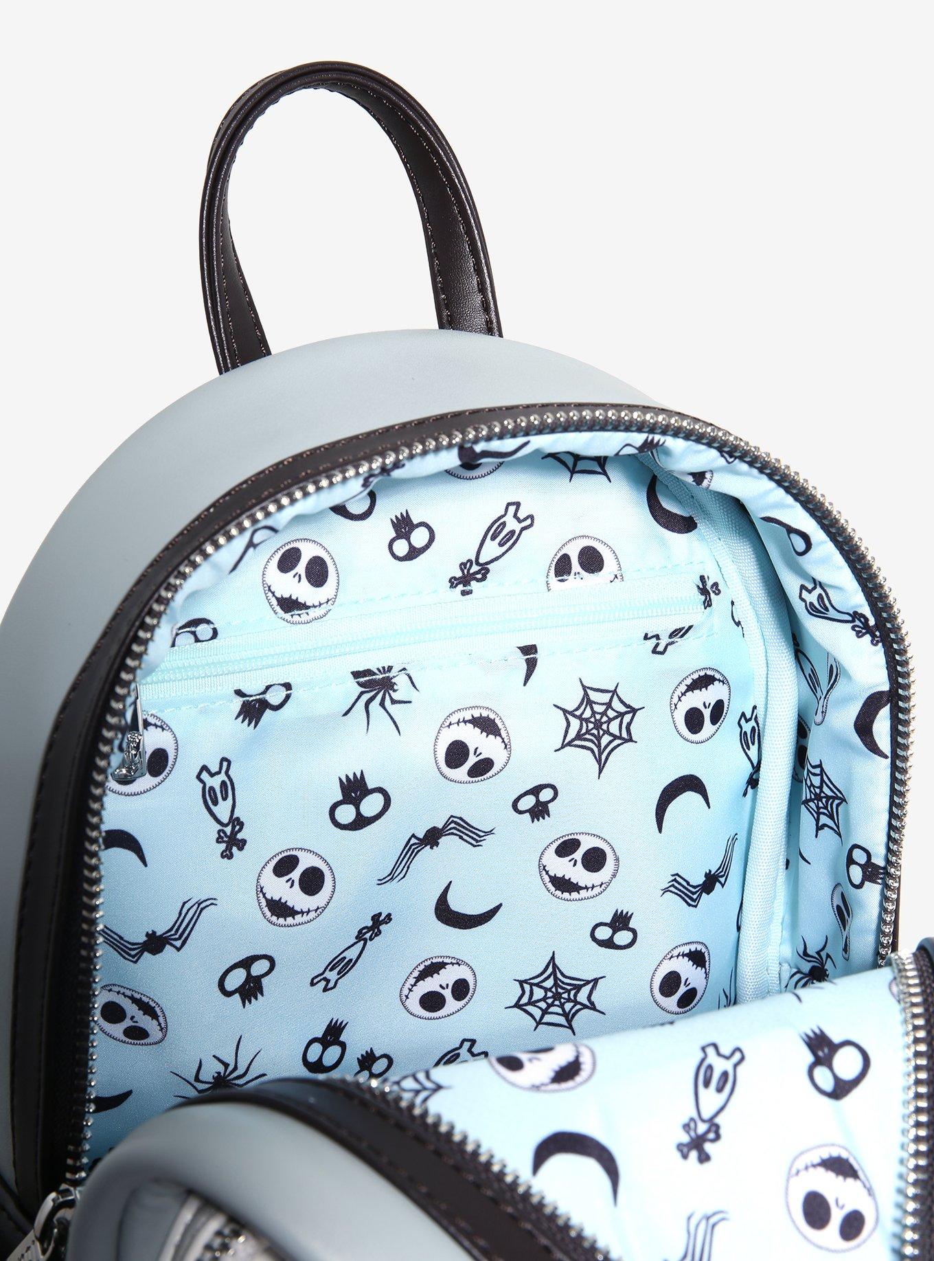 Loungefly Disney The Nightmare Before Christmas Jack & Sally Heart Mini Backpack — BoxLunch Exclusive, , alternate