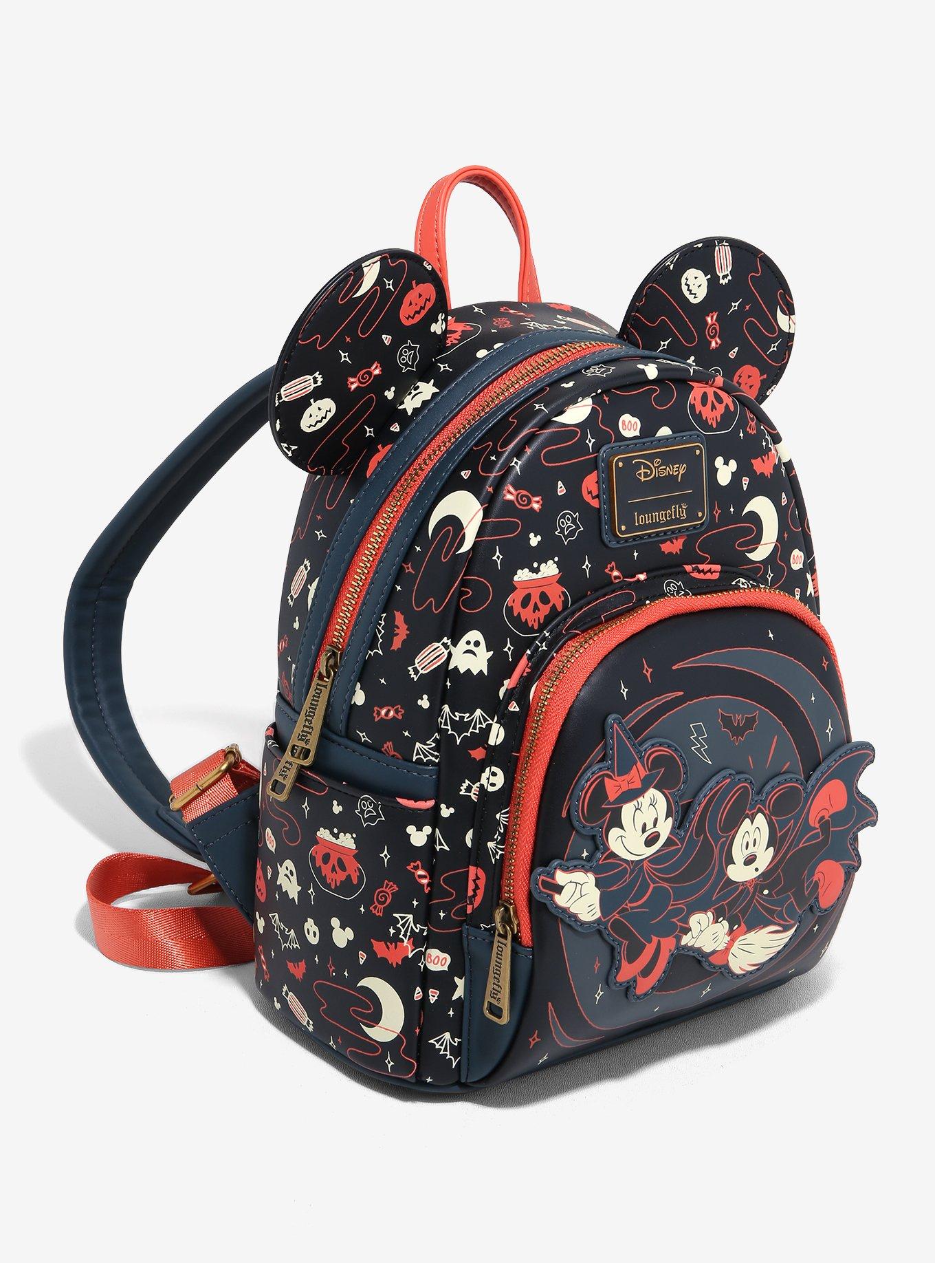 Loungefly Disney Mickey & Minnie Halloween Ears Glow-in-the-Dark Mini Backpack - BoxLunch Exclusive, , alternate