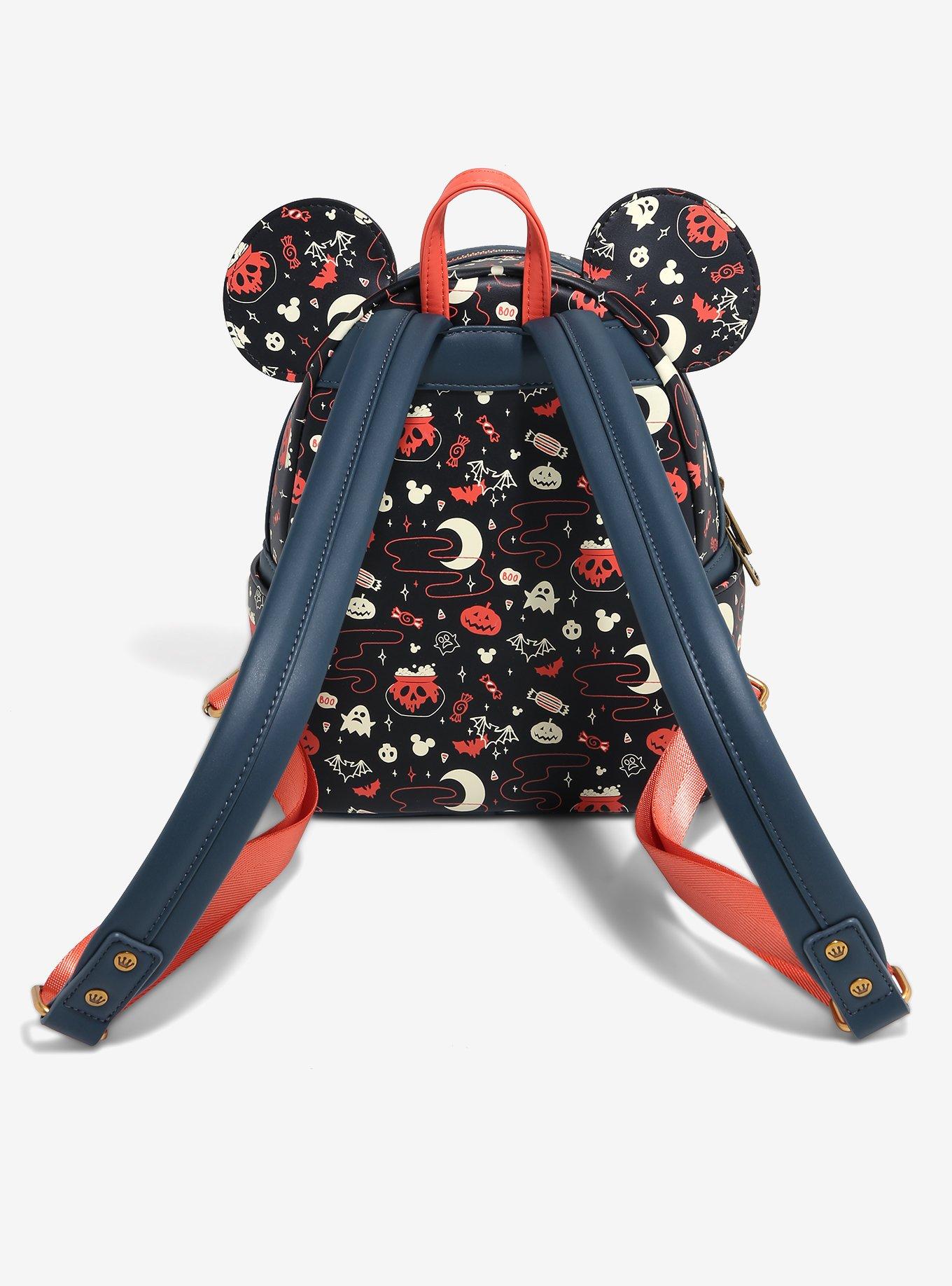 Loungefly Disney Mickey & Minnie Halloween Ears Glow-in-the-Dark Mini Backpack - BoxLunch Exclusive, , alternate
