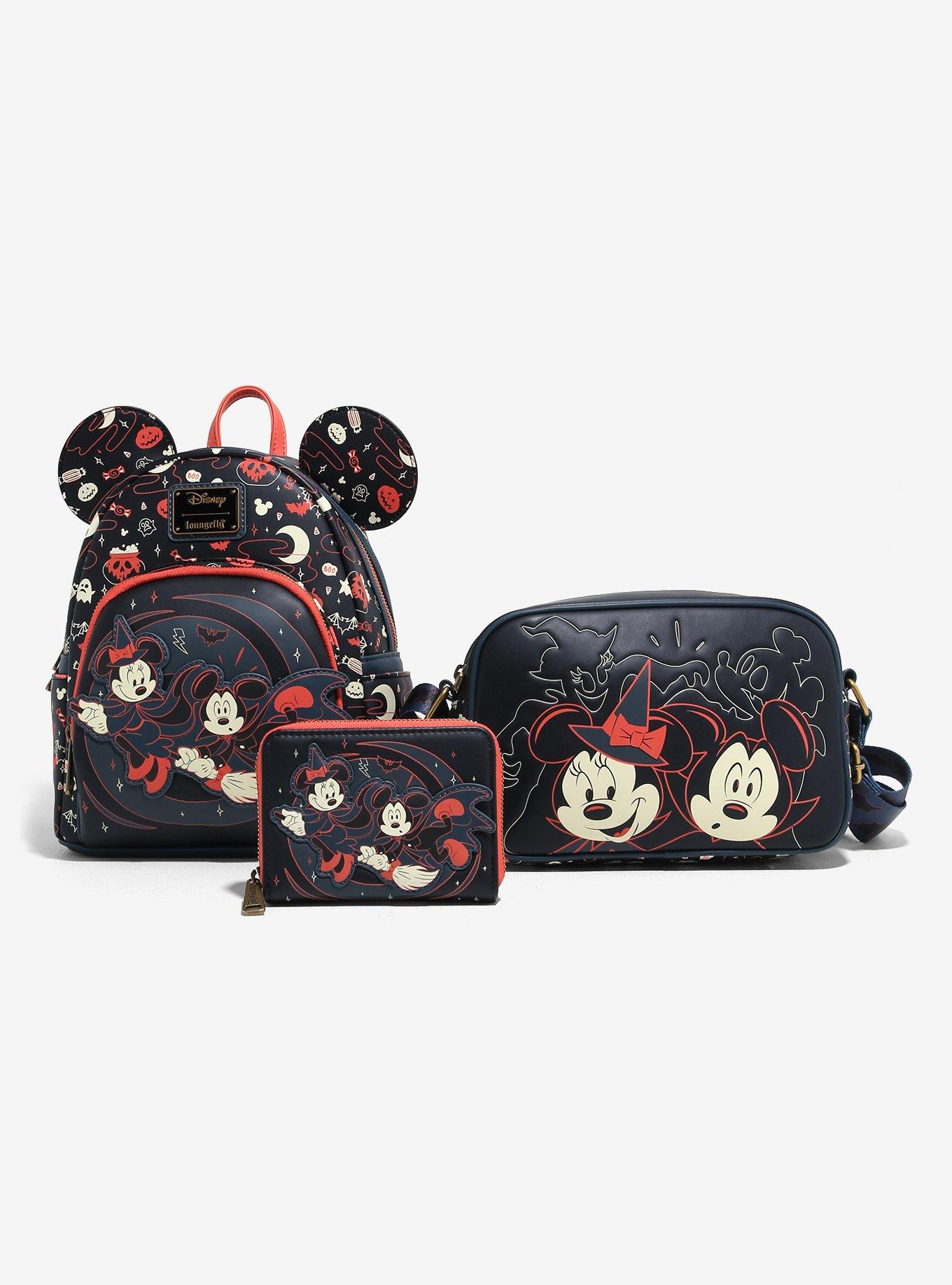 Loungefly Disney Mickey & Minnie Halloween Ears Glow-in-the-Dark Mini Backpack - BoxLunch Exclusive, , alternate
