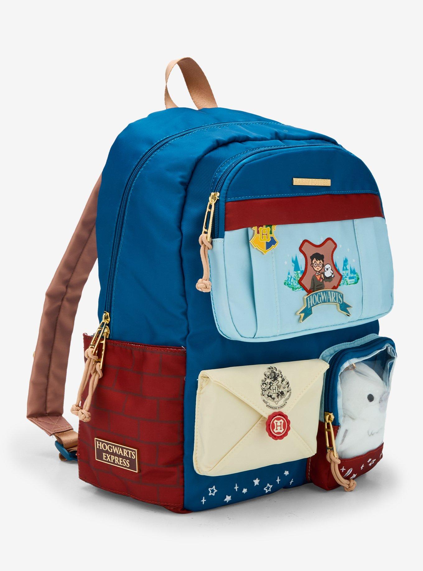 Harry Potter Hogwarts Multi-Pocket Backpack With Hedwig Plush — BoxLunch Exclusive, , hi-res