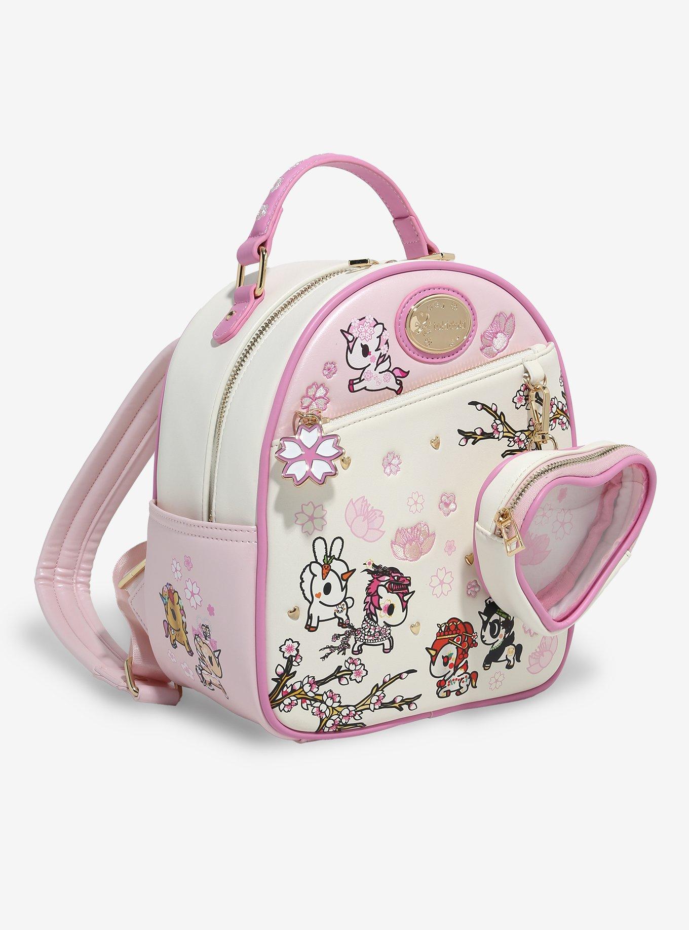 tokidoki Unicorno Cherry Blossom Mini Backpack with Clear