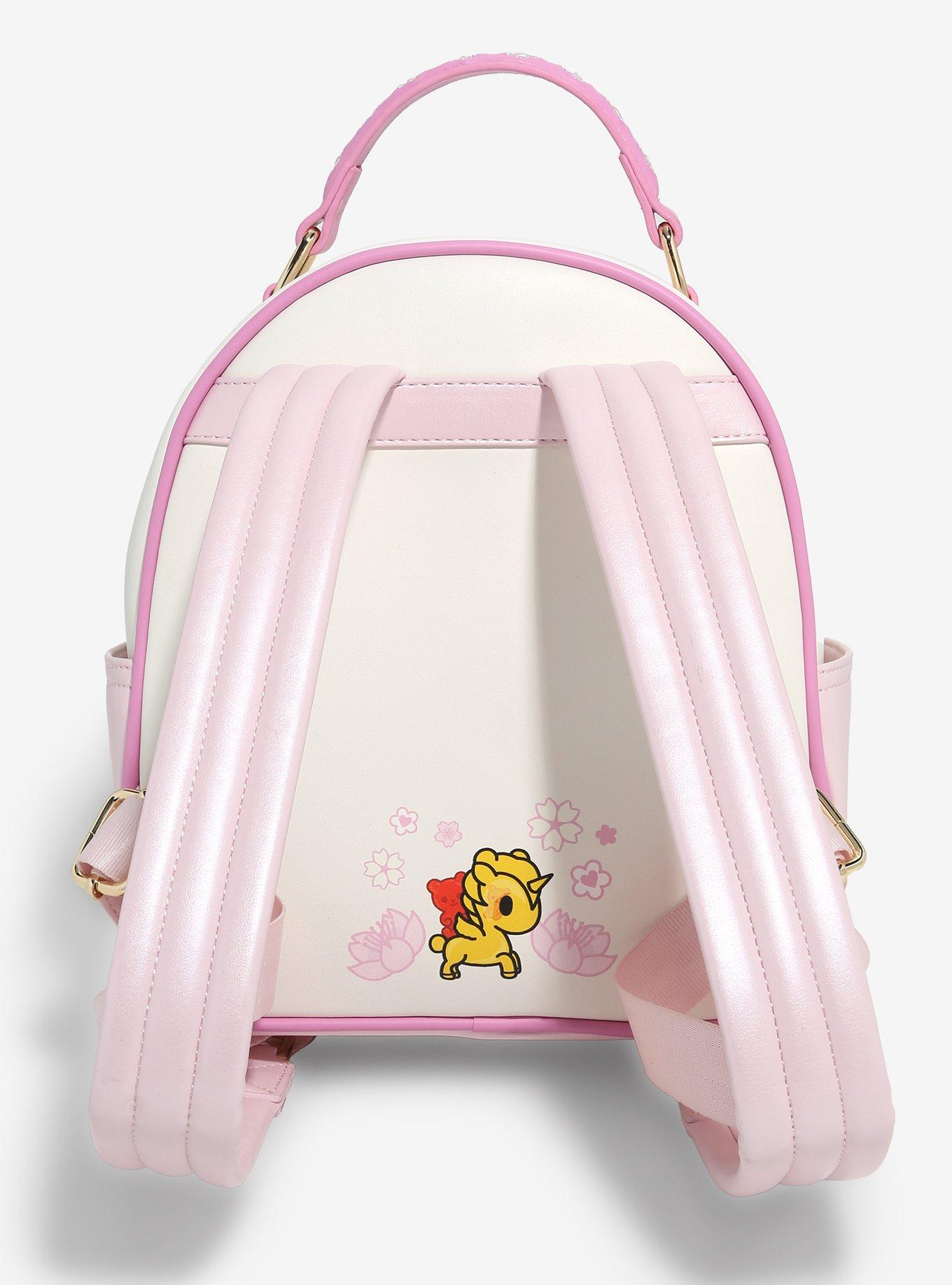 tokidoki Unicorno Cherry Blossom Mini Backpack with Clear Pouch Keychain - BoxLunch Exclusive, , alternate