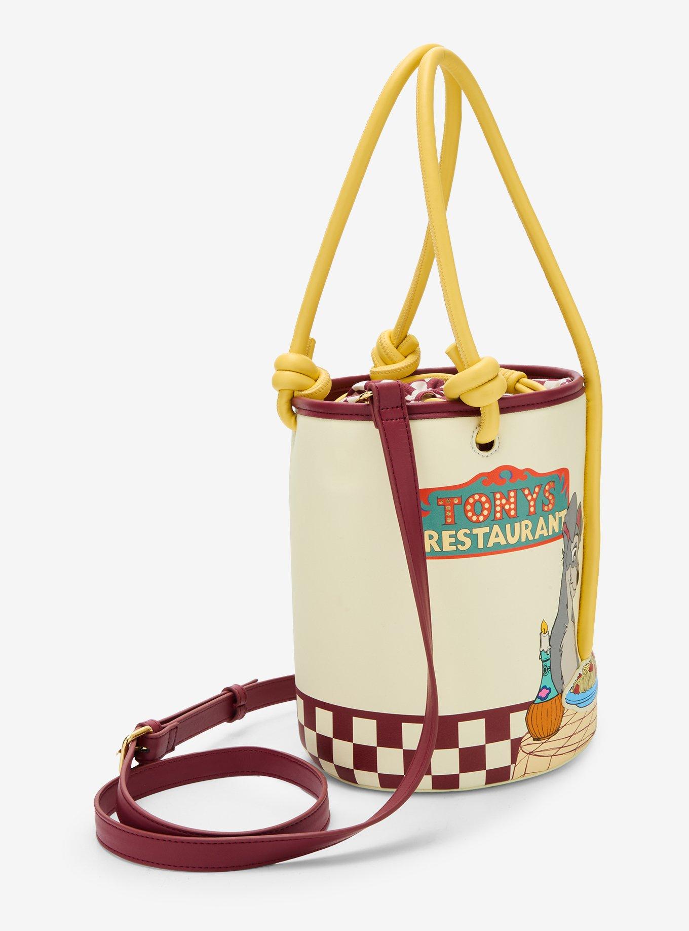 Disney Lady and the Tramp Pasta Dinner Bucket Crossbody Bag - BoxLunch Exclusive, , hi-res