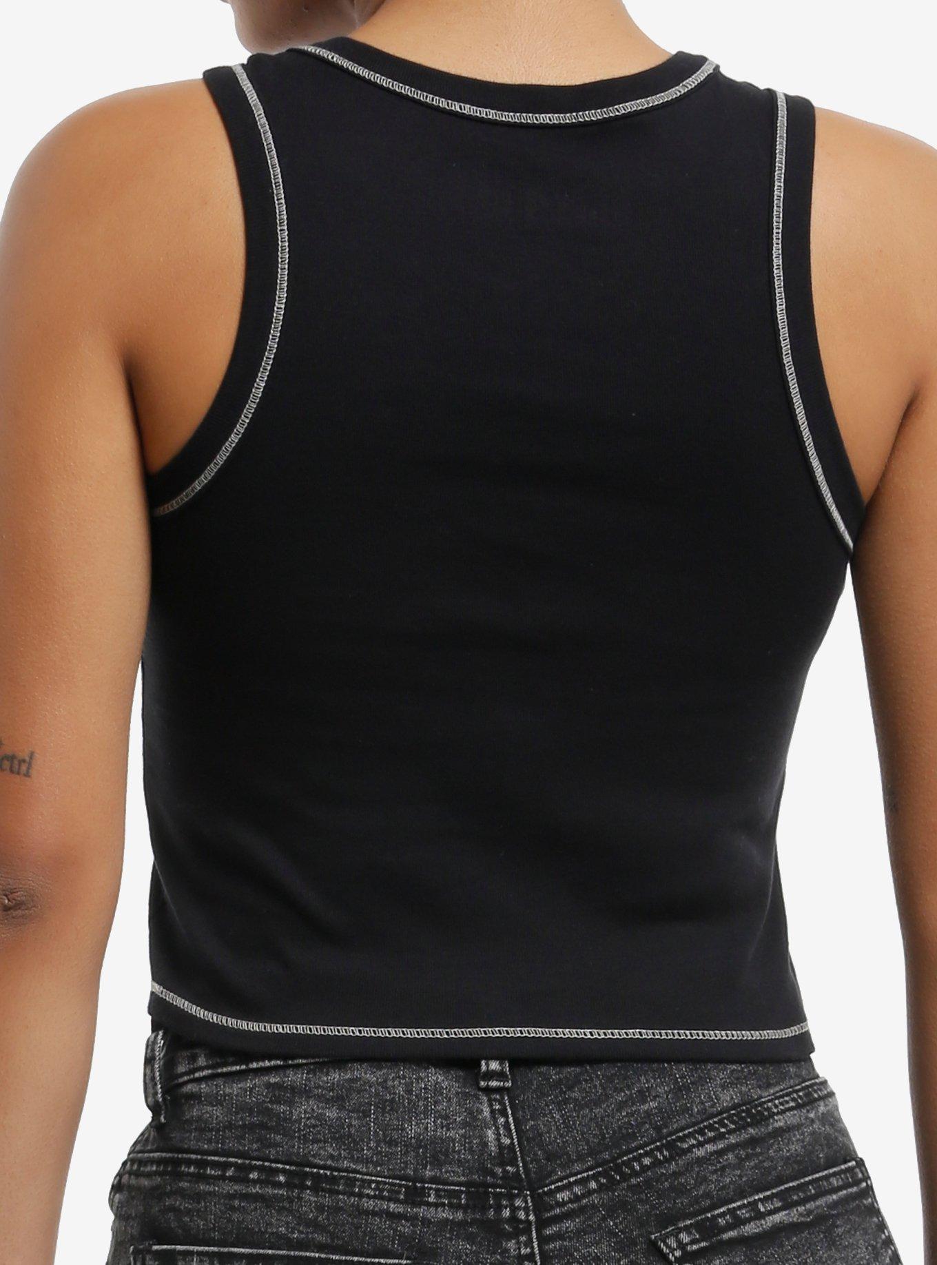 Green Day Dookie Crop Girls Tank Top, BLACK, alternate