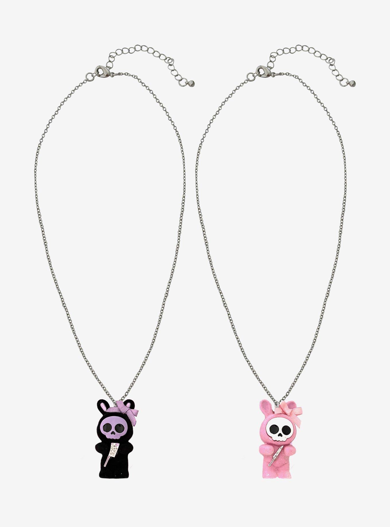 Pastel Killer Bunnies Best Friend Necklace Set, , hi-res