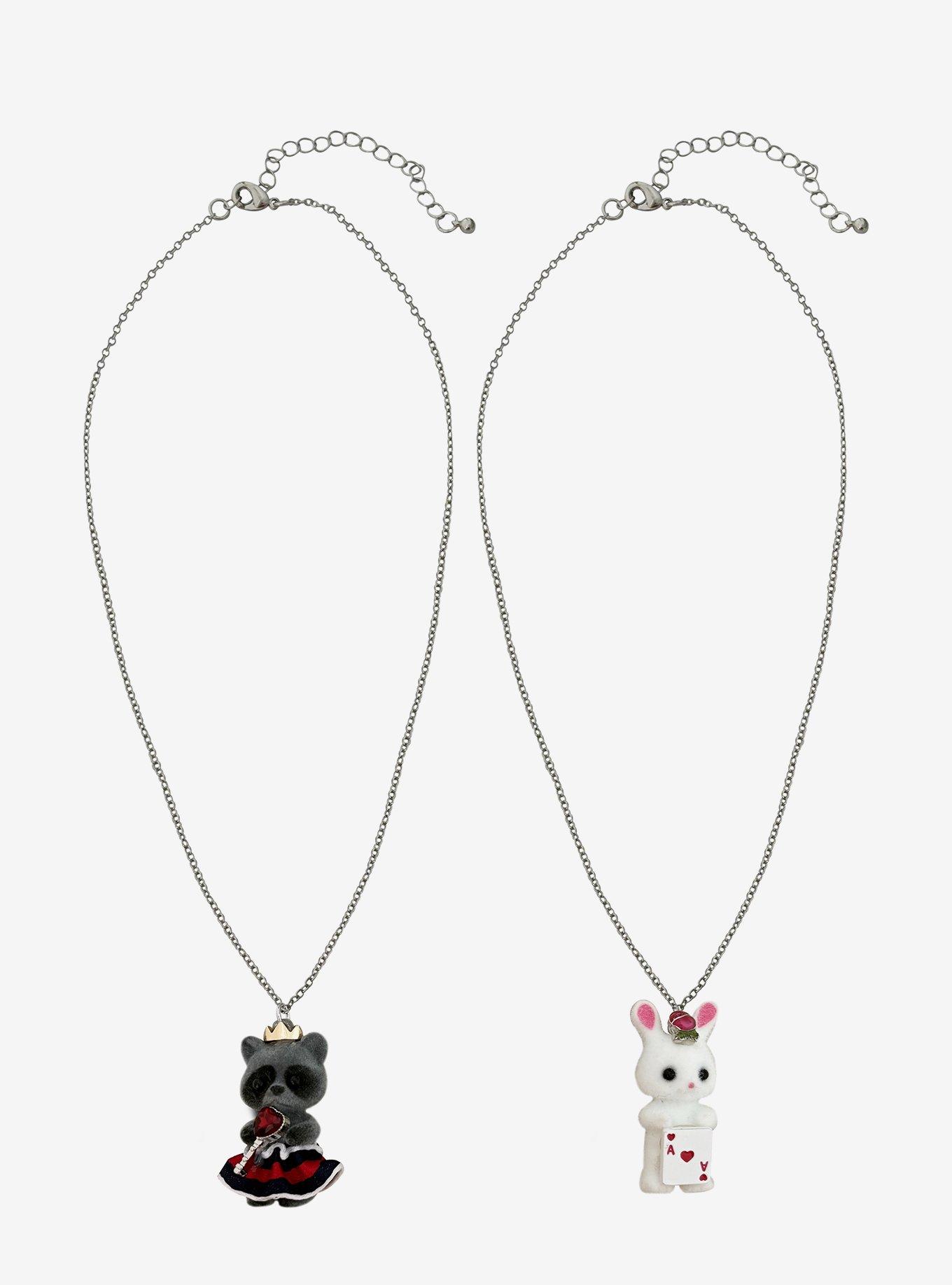 Thorn & Fable Alice's Adventures In Wonderland Critter Best Friend Necklace Set, , hi-res