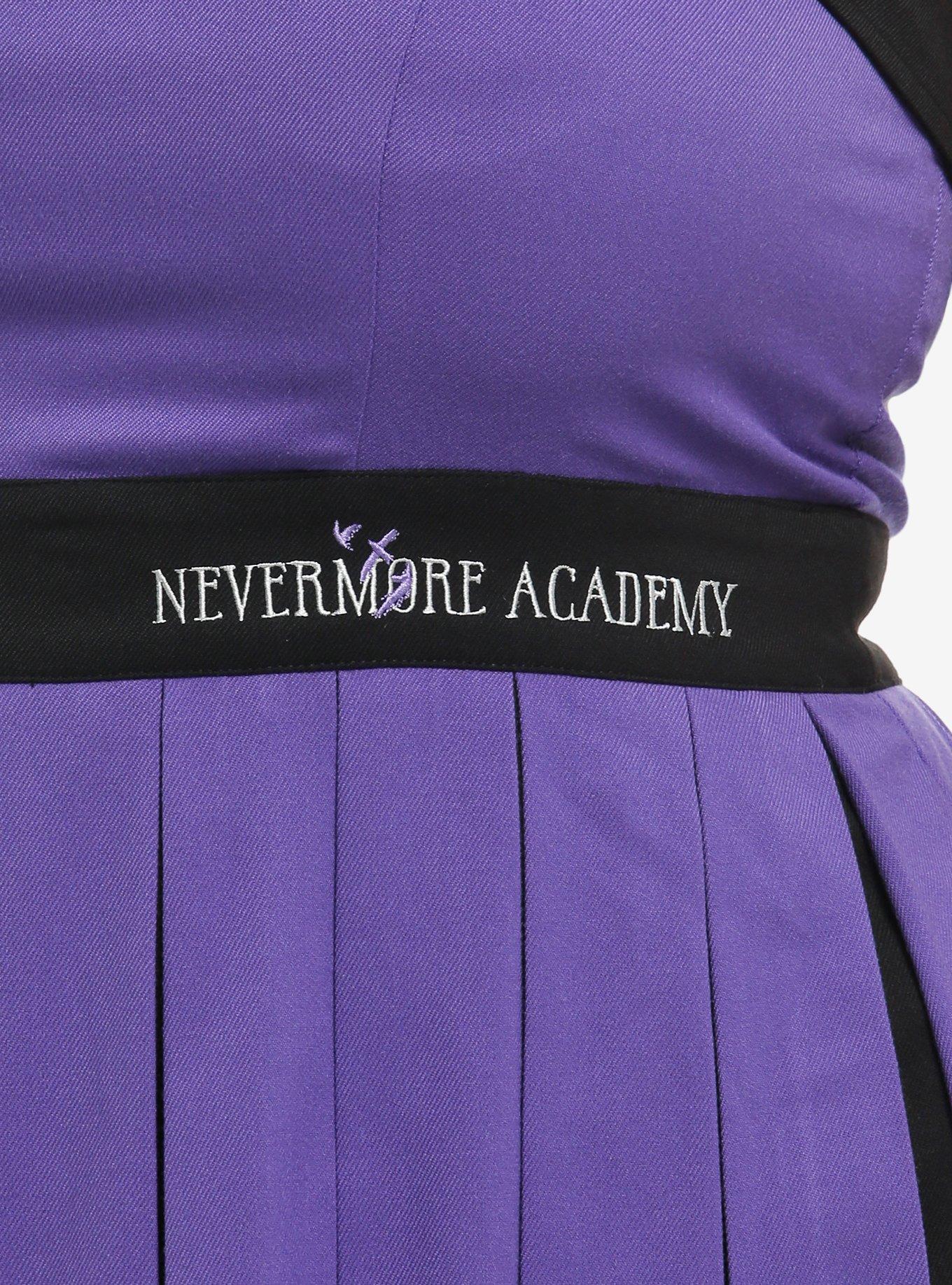 Wednesday Enid Nevermore Academy Pleated Tank Dress Plus Size, PURPLE  BLACK, alternate