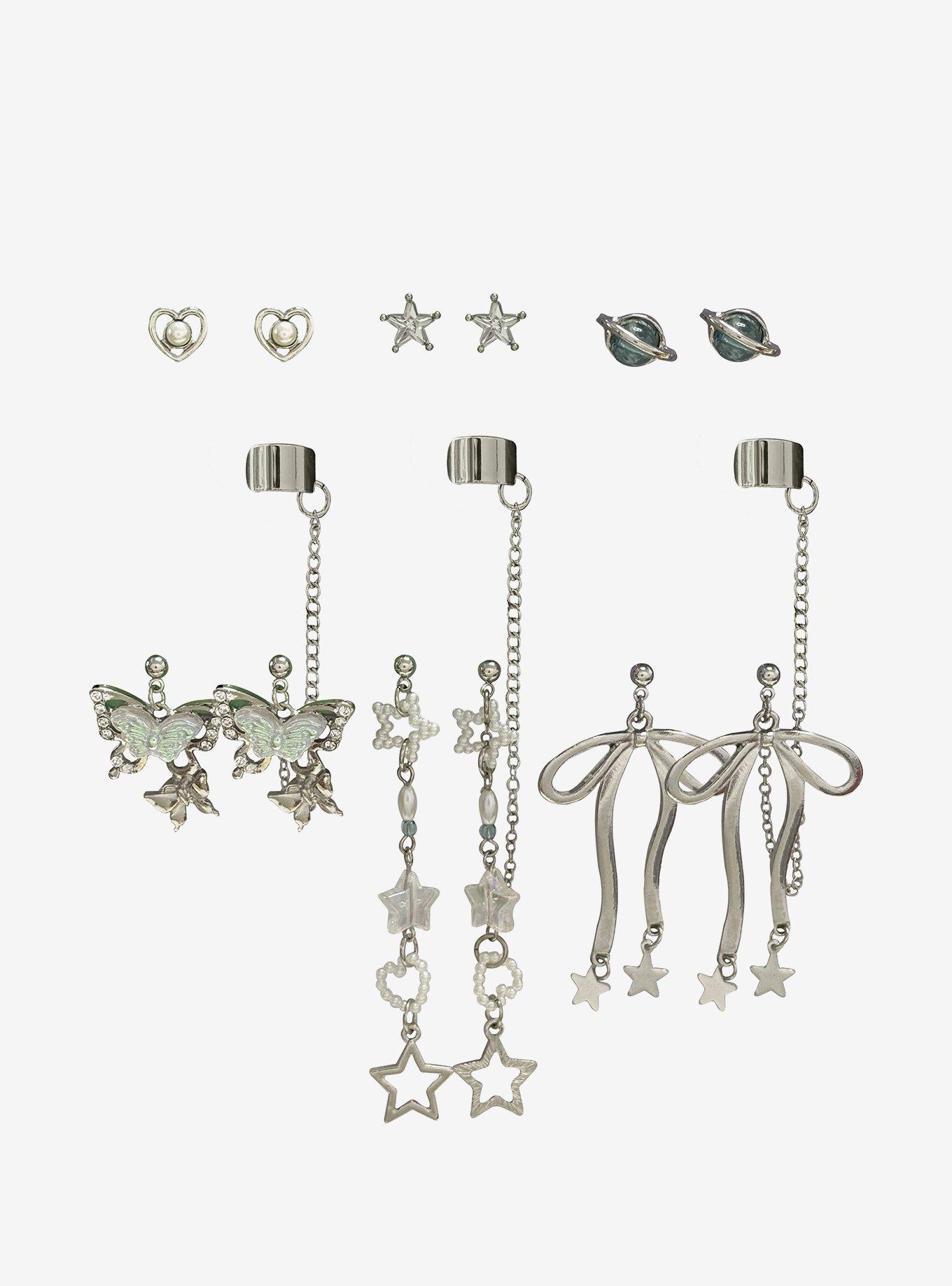 Sweet Society Ribbon Star Earring Set, , hi-res