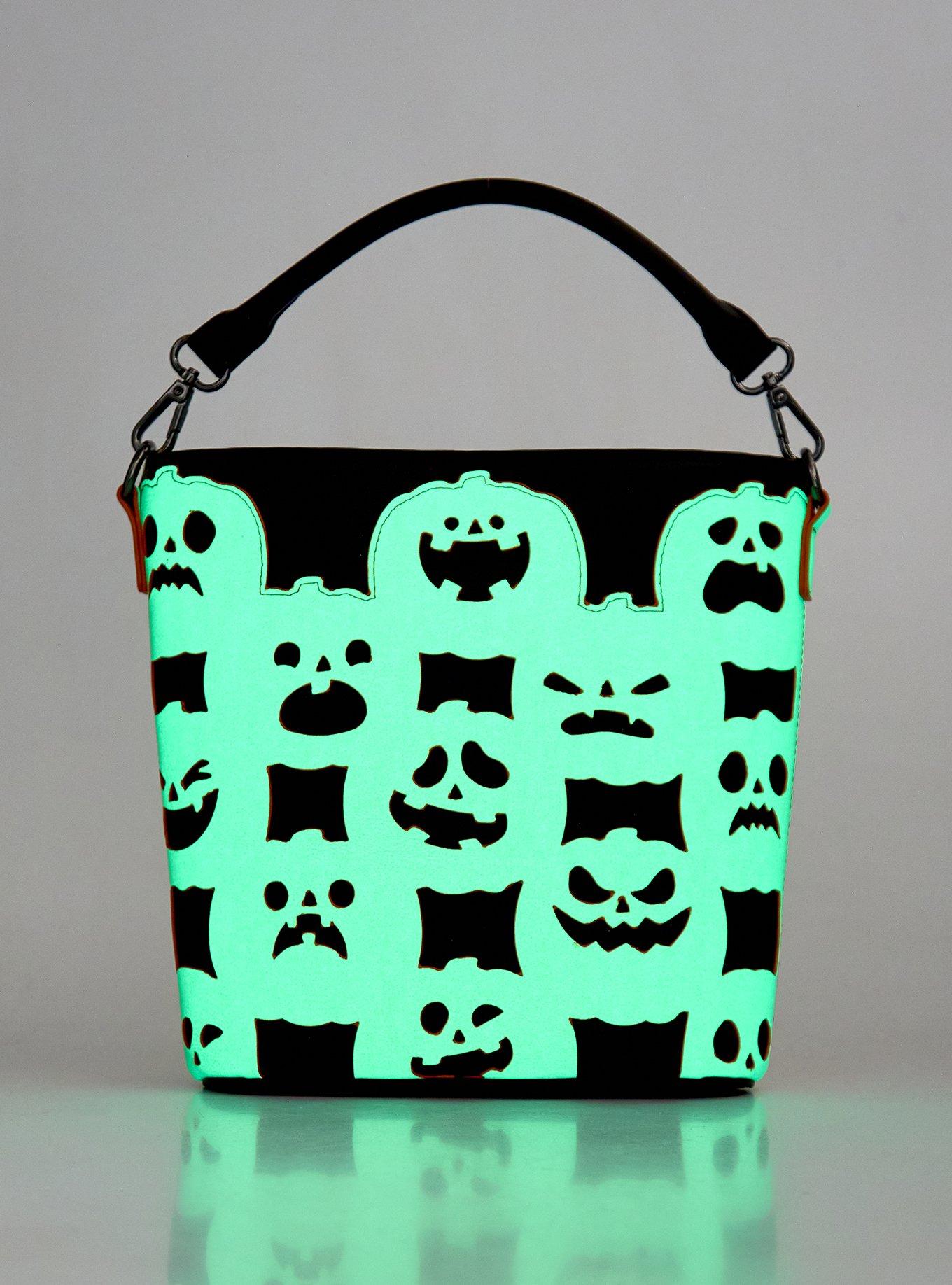 Loungefly Jack-O'-Lantern Cutouts Glow-In-The-Dark Crossbody Bag, , hi-res