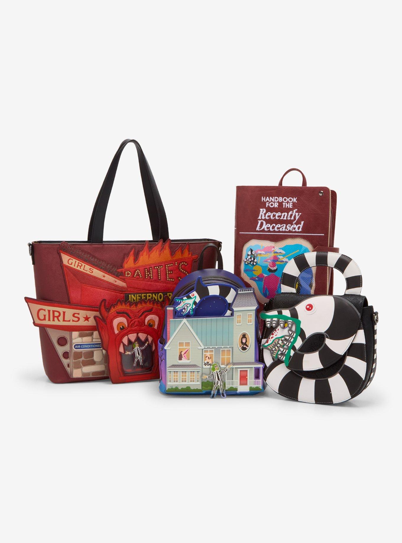 Loungefly Beetlejuice Handbook For The Recently Deceased Pin Collector Mini Backpack, , alternate