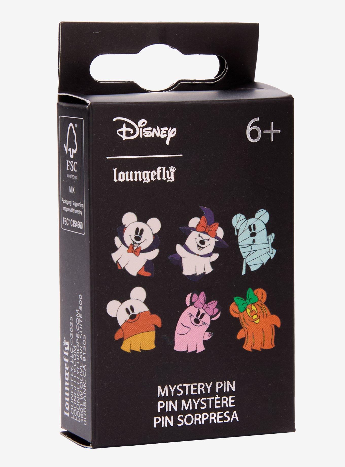 Loungefly Disney Mickey Mouse & Minnie Mouse Halloween Ghosts Blind Box Enamel Pin, , hi-res
