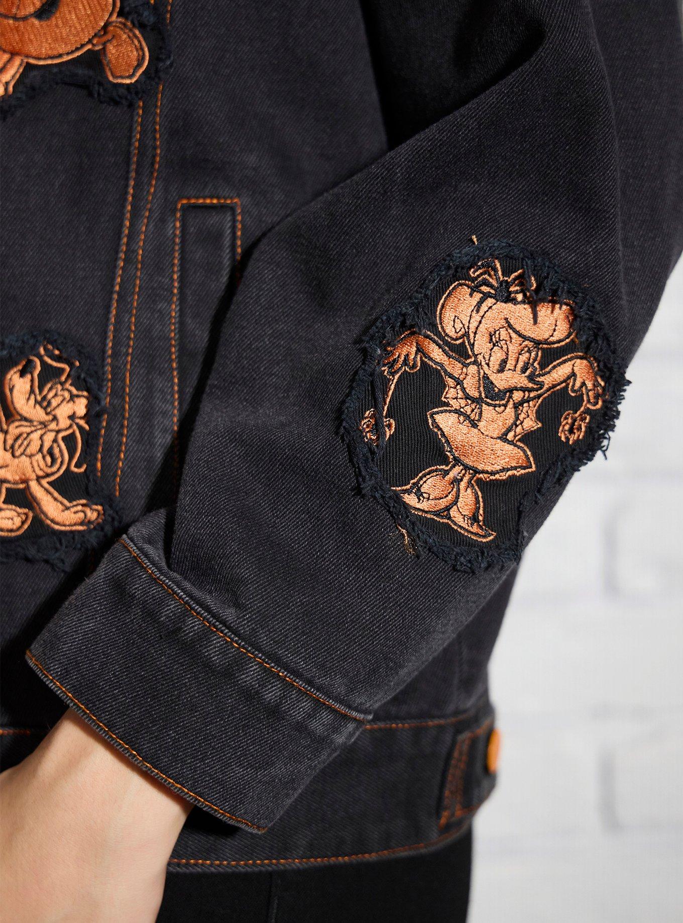 Her Universe Disney Mickey Mouse & Friends Halloween Hooded Denim Girls Jacket, MULTI, alternate