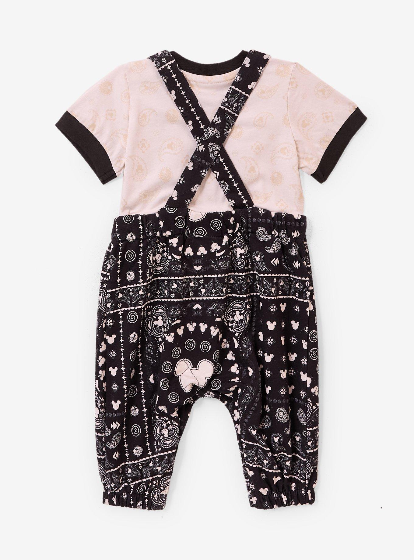 Disney Mickey Mouse Bandana Infant T-Shirt & Overall Set — BoxLunch Exclusive, , alternate