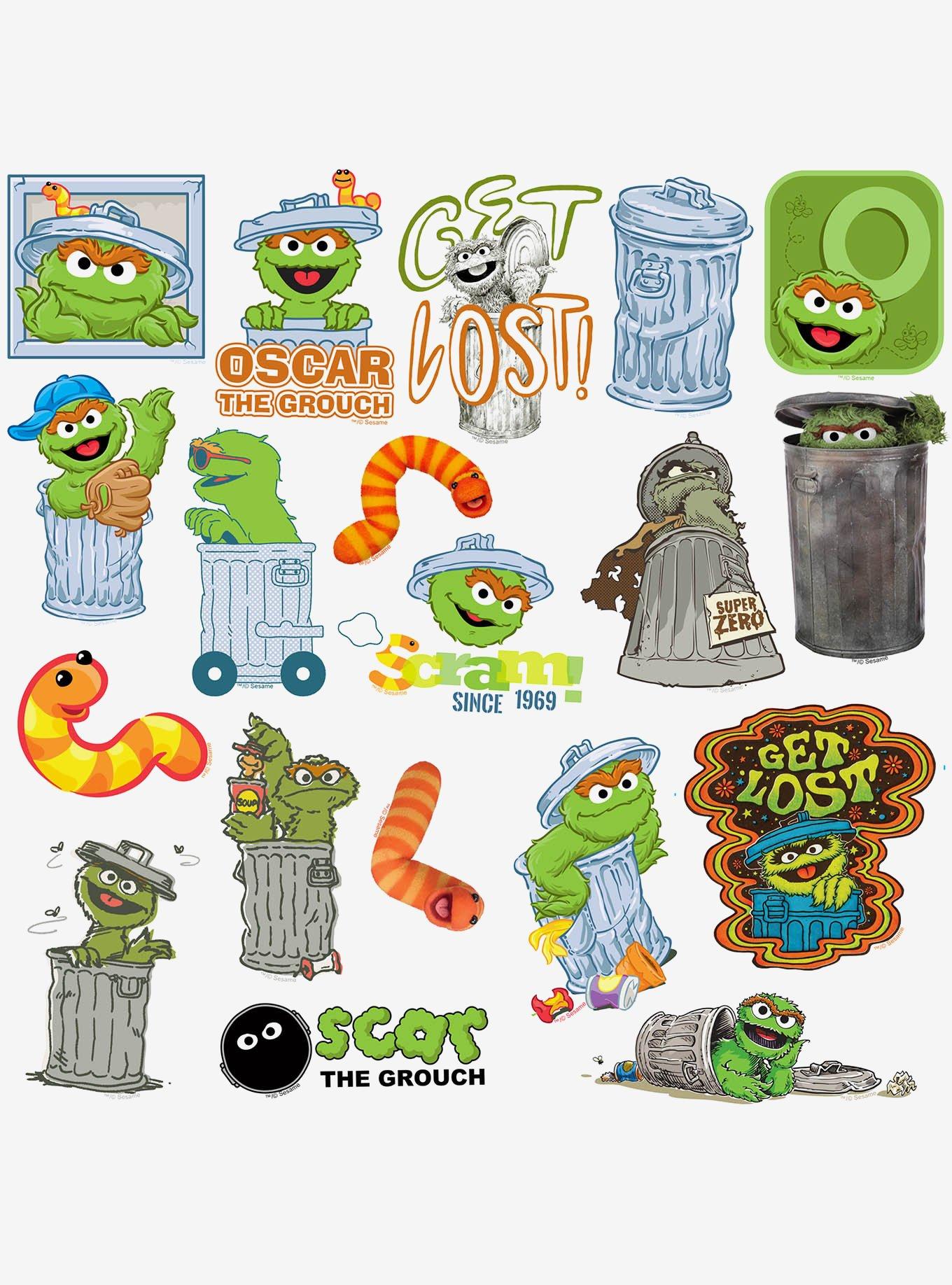 Sesame Street Oscar the Grouch 100ct Vinyl Stickers Variety Pack, , alternate