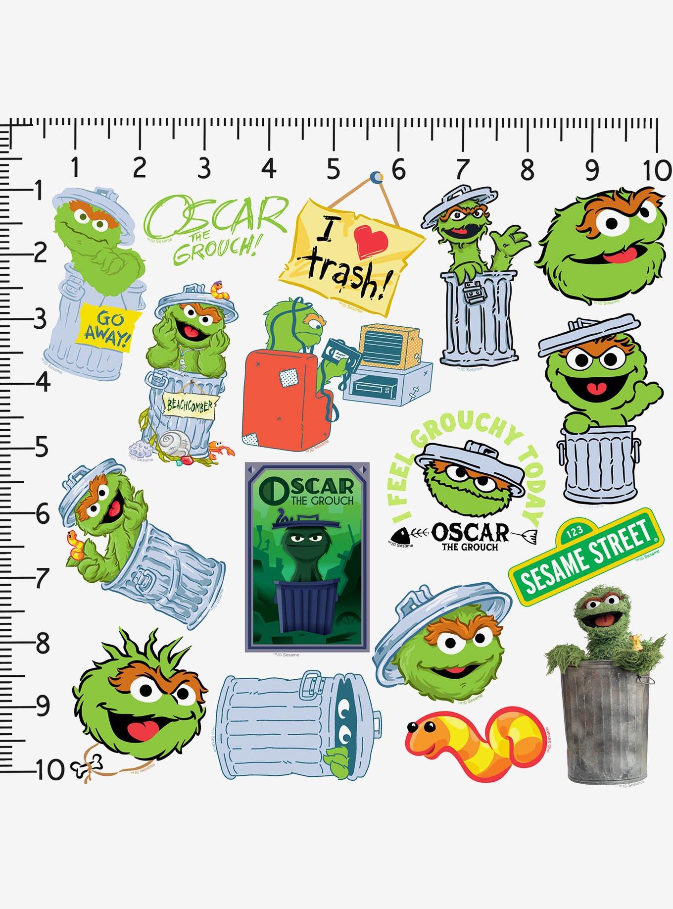 Sesame Street Oscar the Grouch 100ct Vinyl Stickers Variety Pack, , alternate
