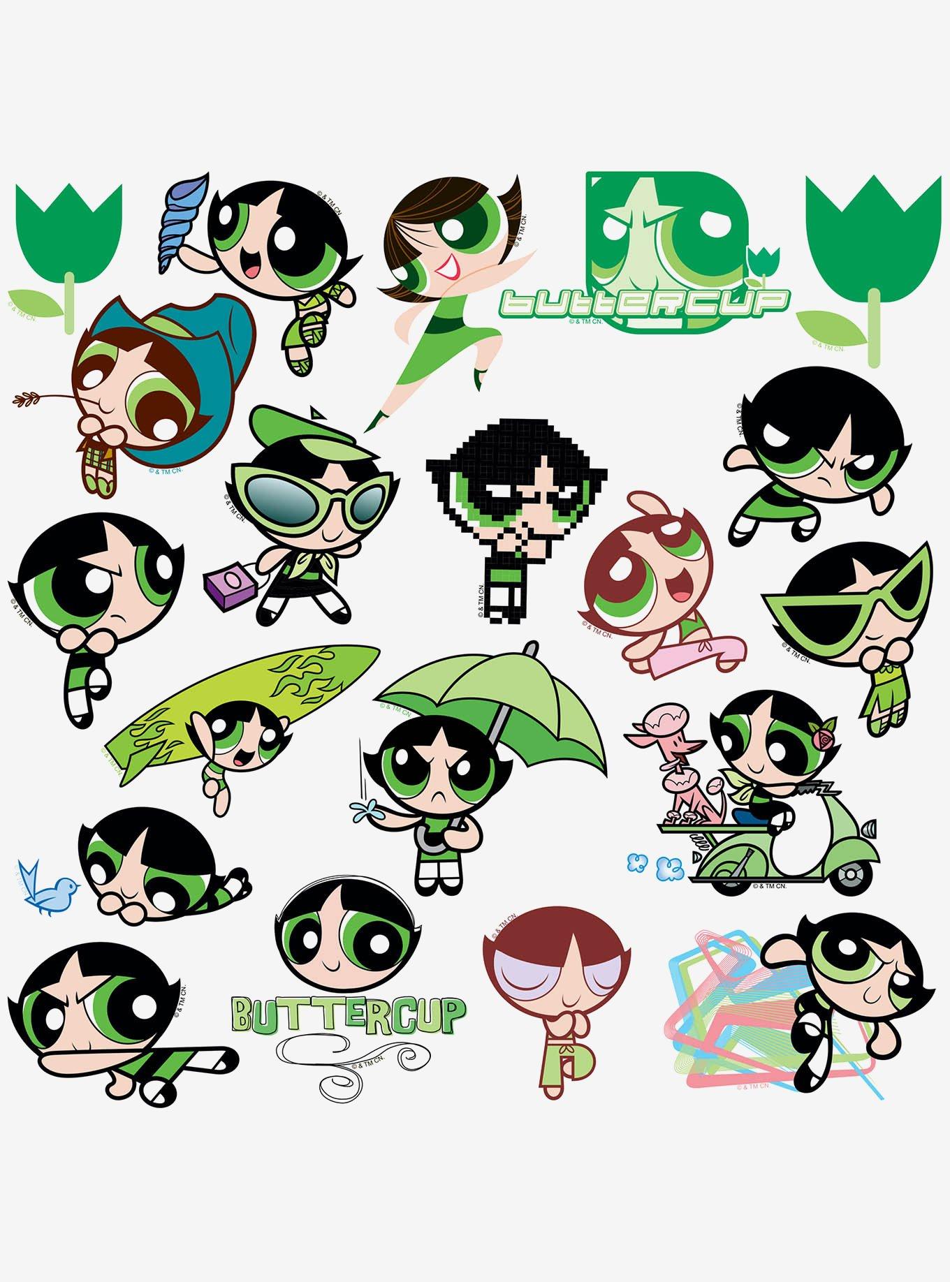 Powerpuff Girls Buttercup 100ct Vinyl Stickers Variety Pack, , alternate