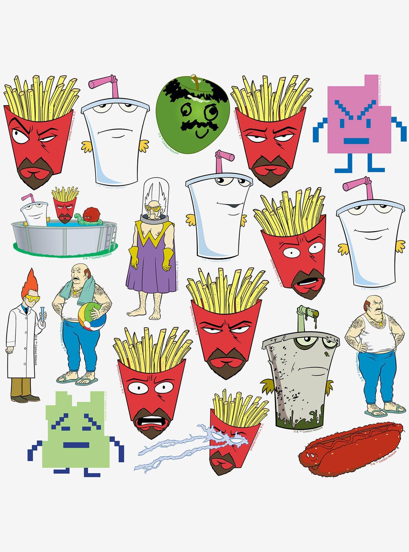 Aqua Teen Hunger Force Character 100ct Vinyl Stickers Variety Pack