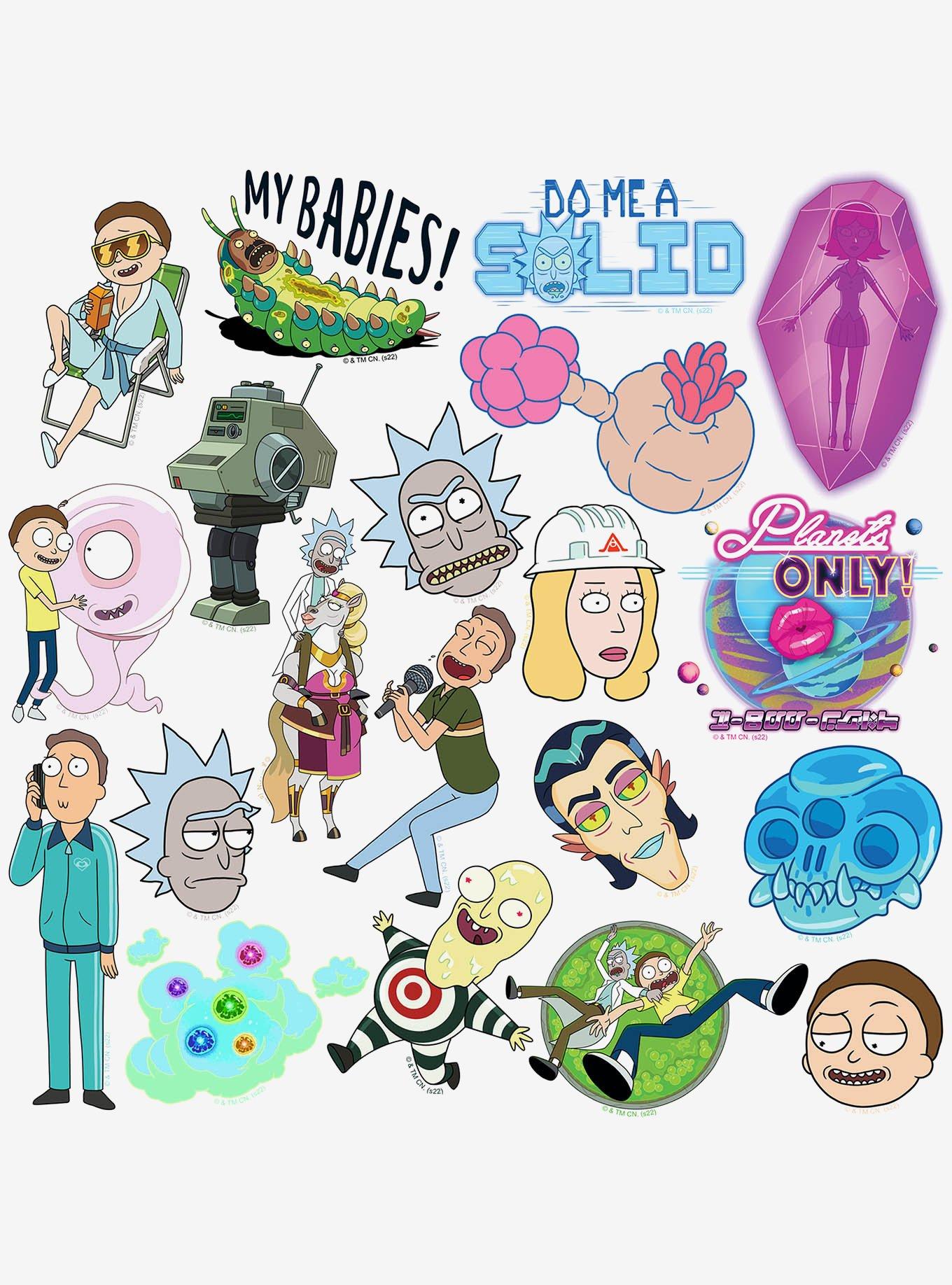 Rick and Morty 2Nd Variety 100ct Vinyl Stickers Variety Pack, , alternate