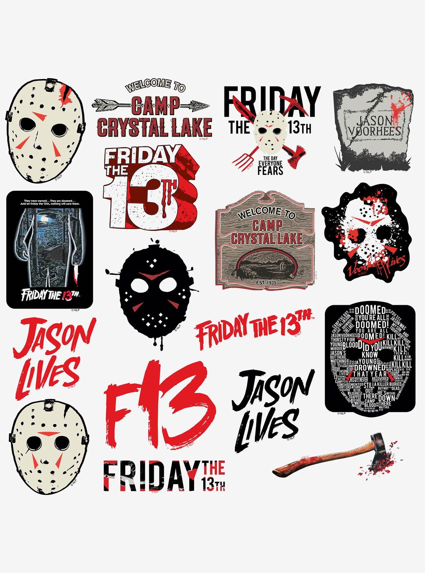 Friday the 13th 100ct Vinyl Stickers Variety Pack, , alternate