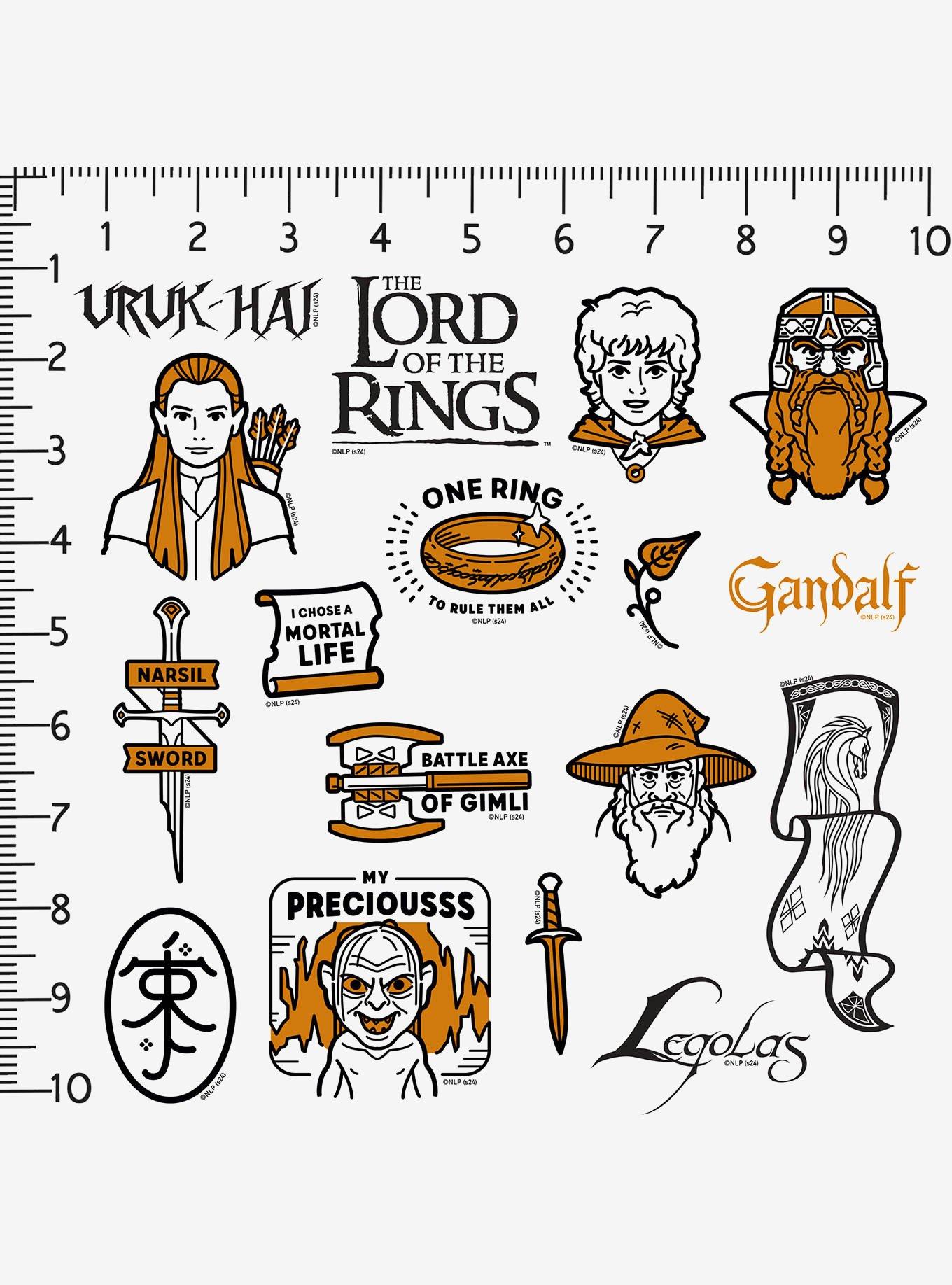 Lord of the Rings Iconic 100ct Vinyl Stickers Variety Pack, , alternate