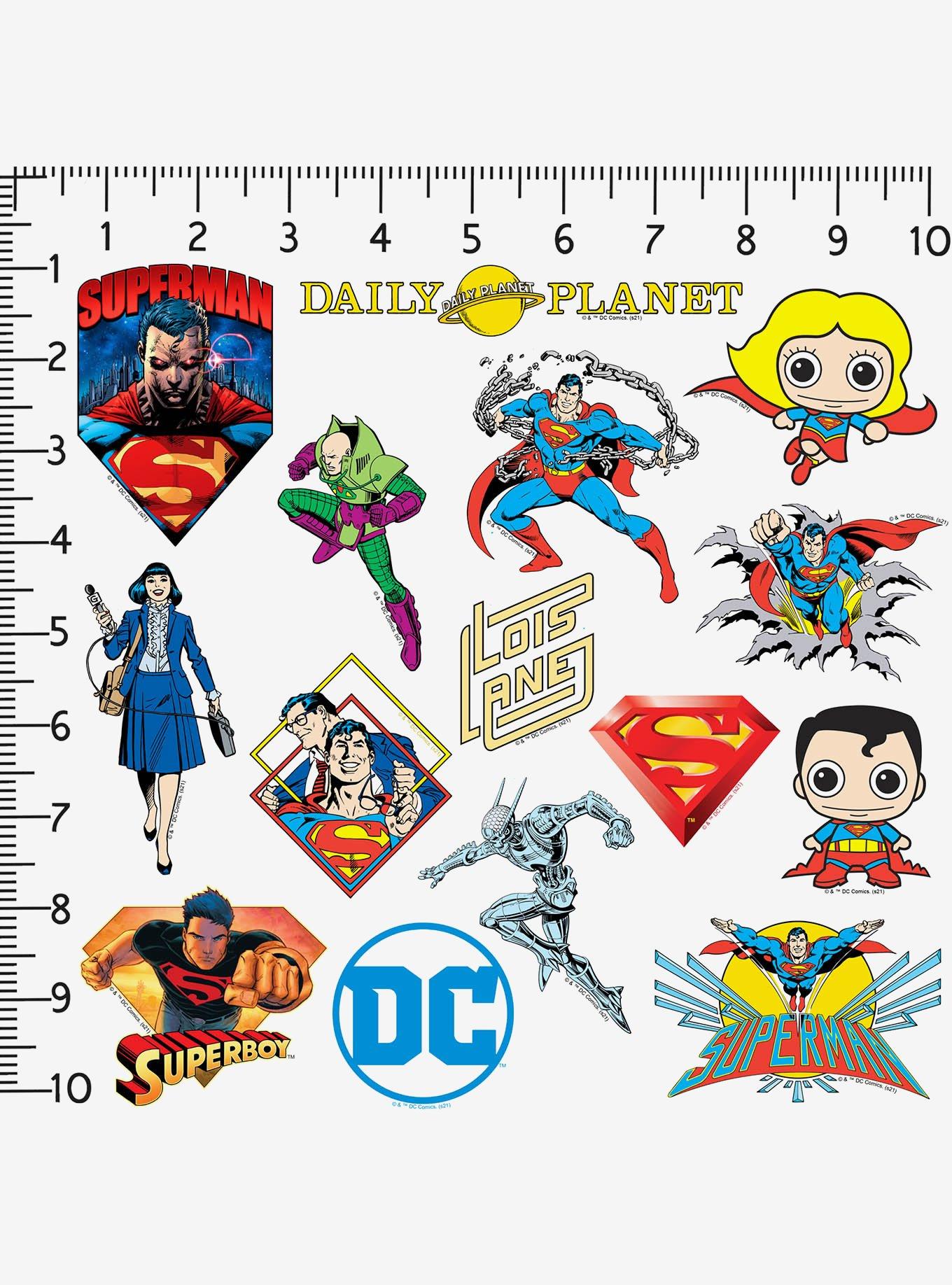 DC Comics Superman 100ct Vinyl Stickers Variety Pack, , alternate