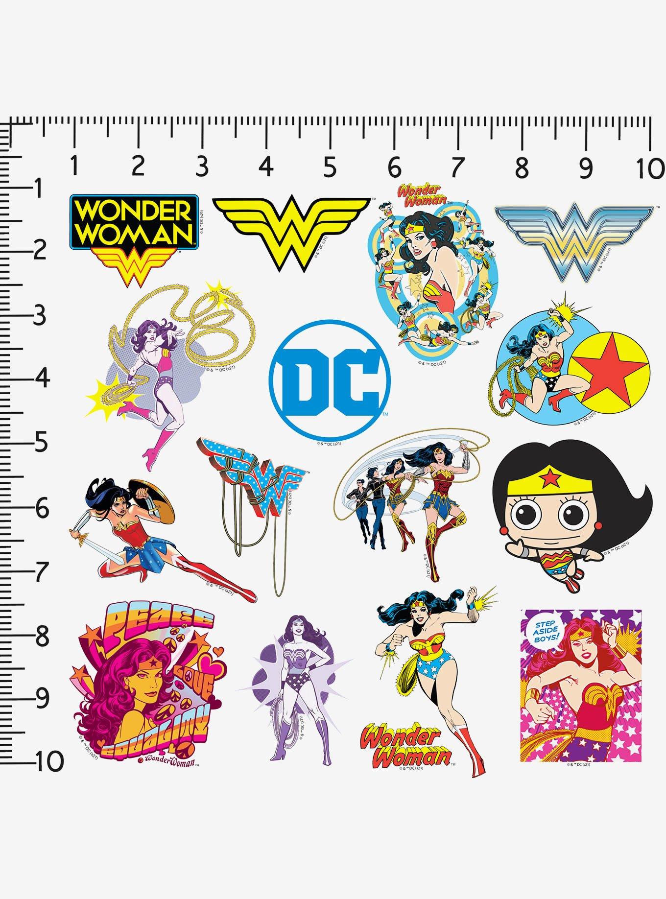 DC Comics Wonder Woman 100ct Vinyl Stickers Variety Pack, , alternate