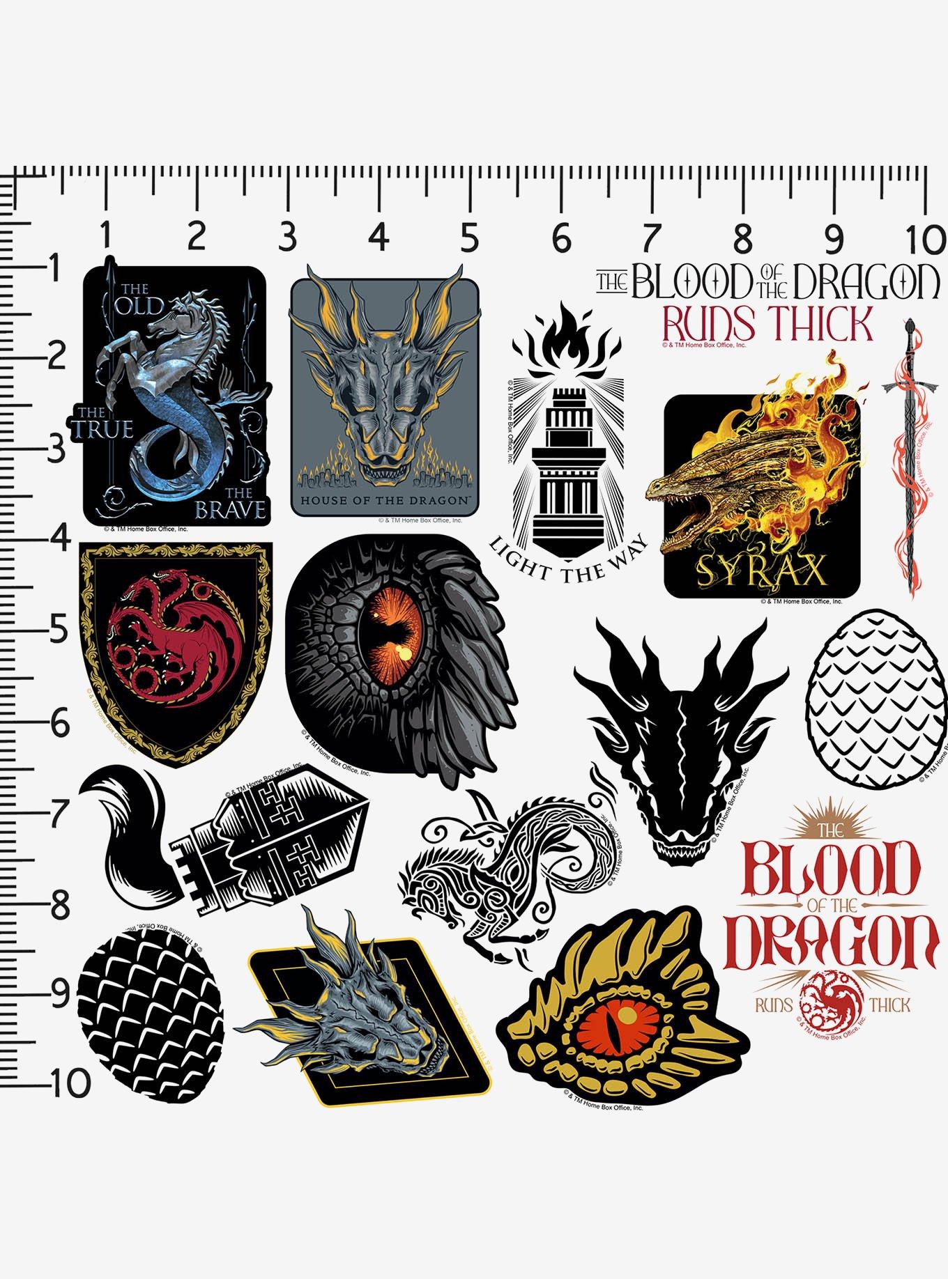 House of the Dragon 100ct Vinyl Stickers Variety Pack, , alternate