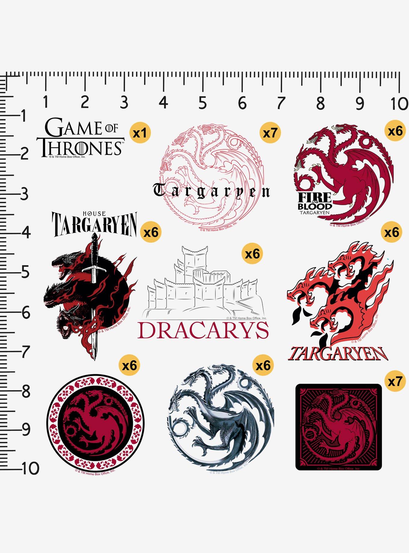 Game of Thrones House Targaryen 100ct Vinyl Stickers Variety Pack, , alternate
