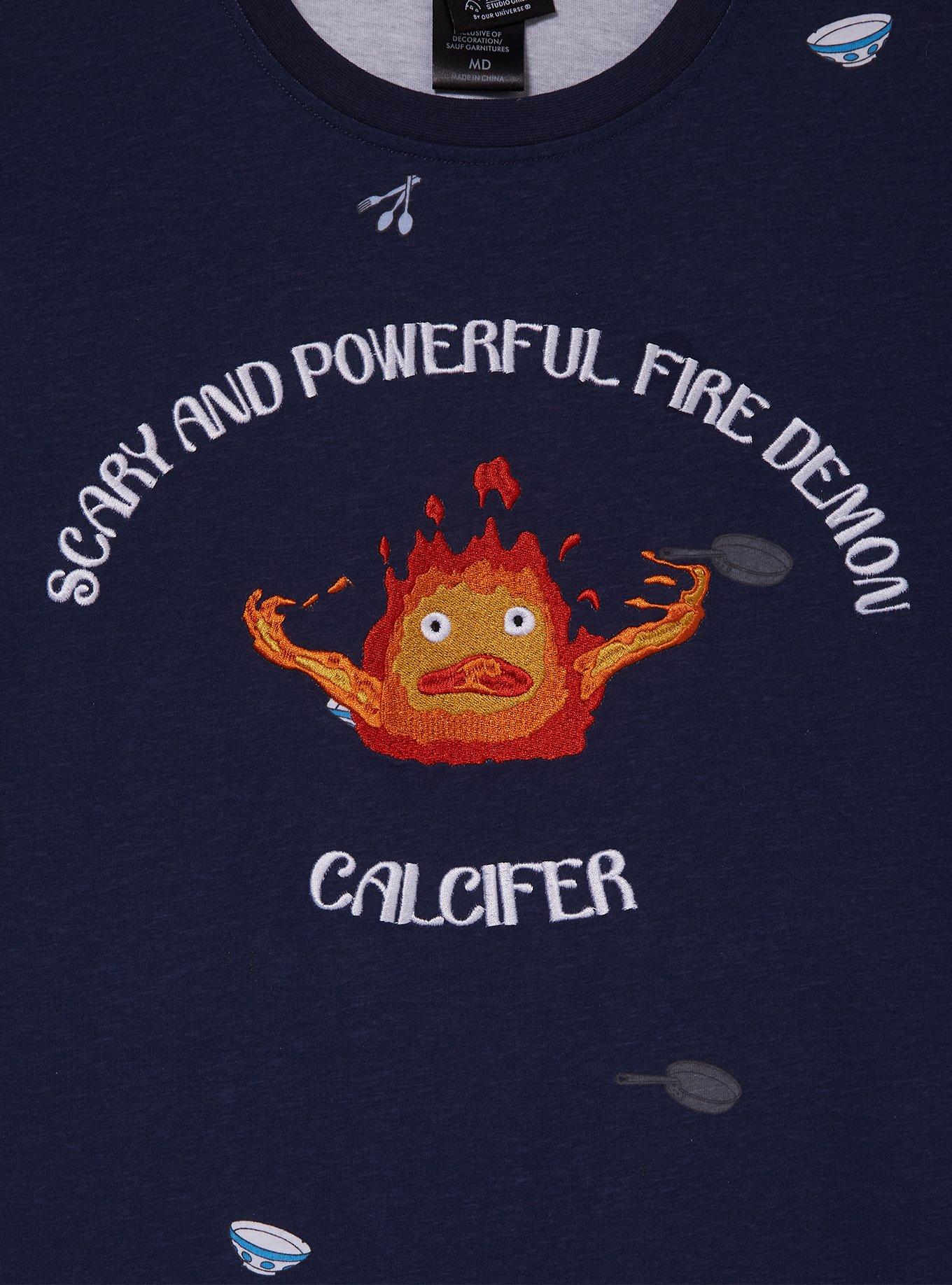 Our Universe Studio Ghibli® Howl's Moving Castle Calcifer Allover Print T-Shirt — BoxLunch Exclusive, , hi-res