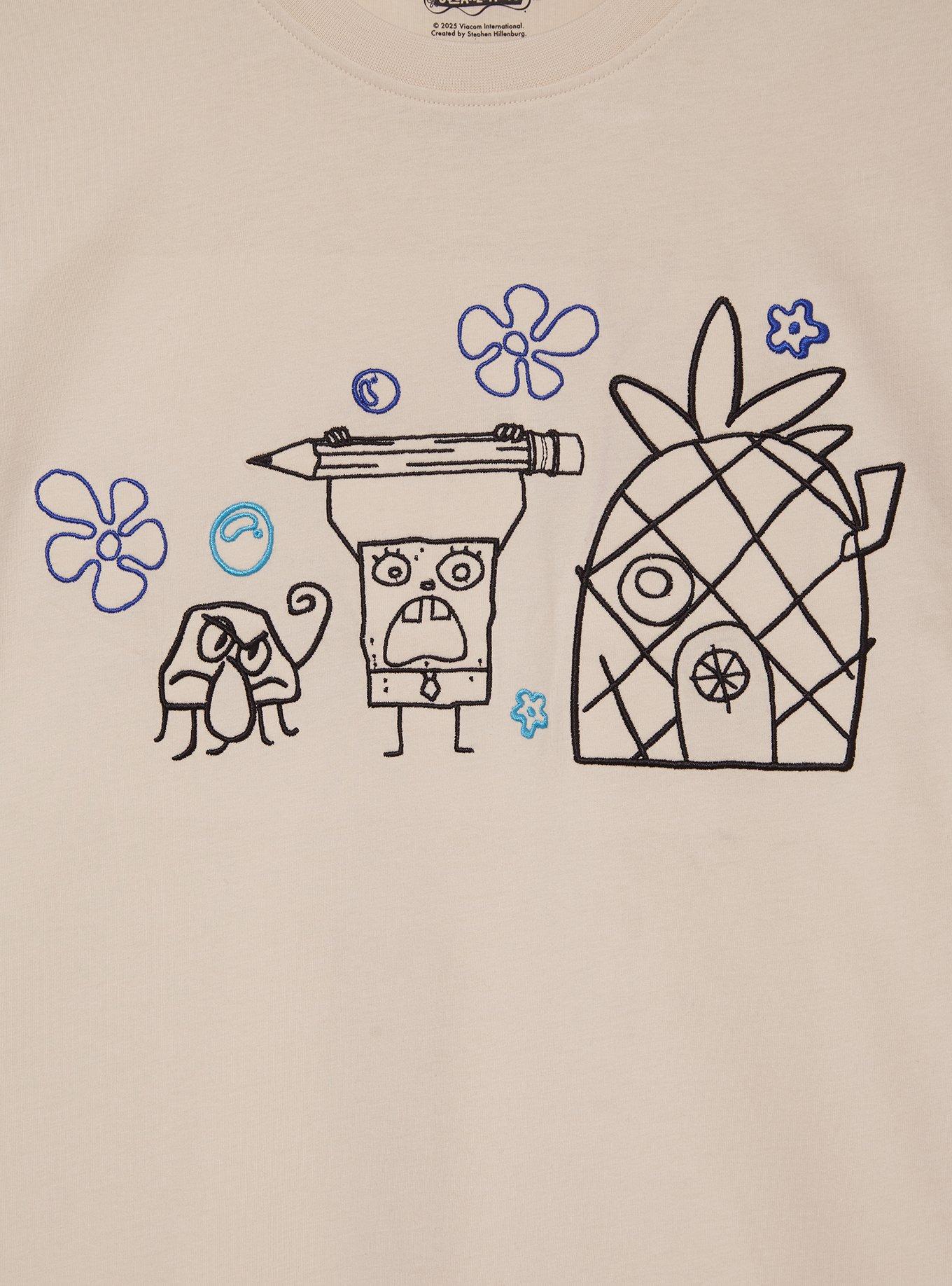 SpongeBob SquarePants DoodleBob Lineup Women's Plus Size T-Shirt — BoxLunch Exclusive, , hi-res