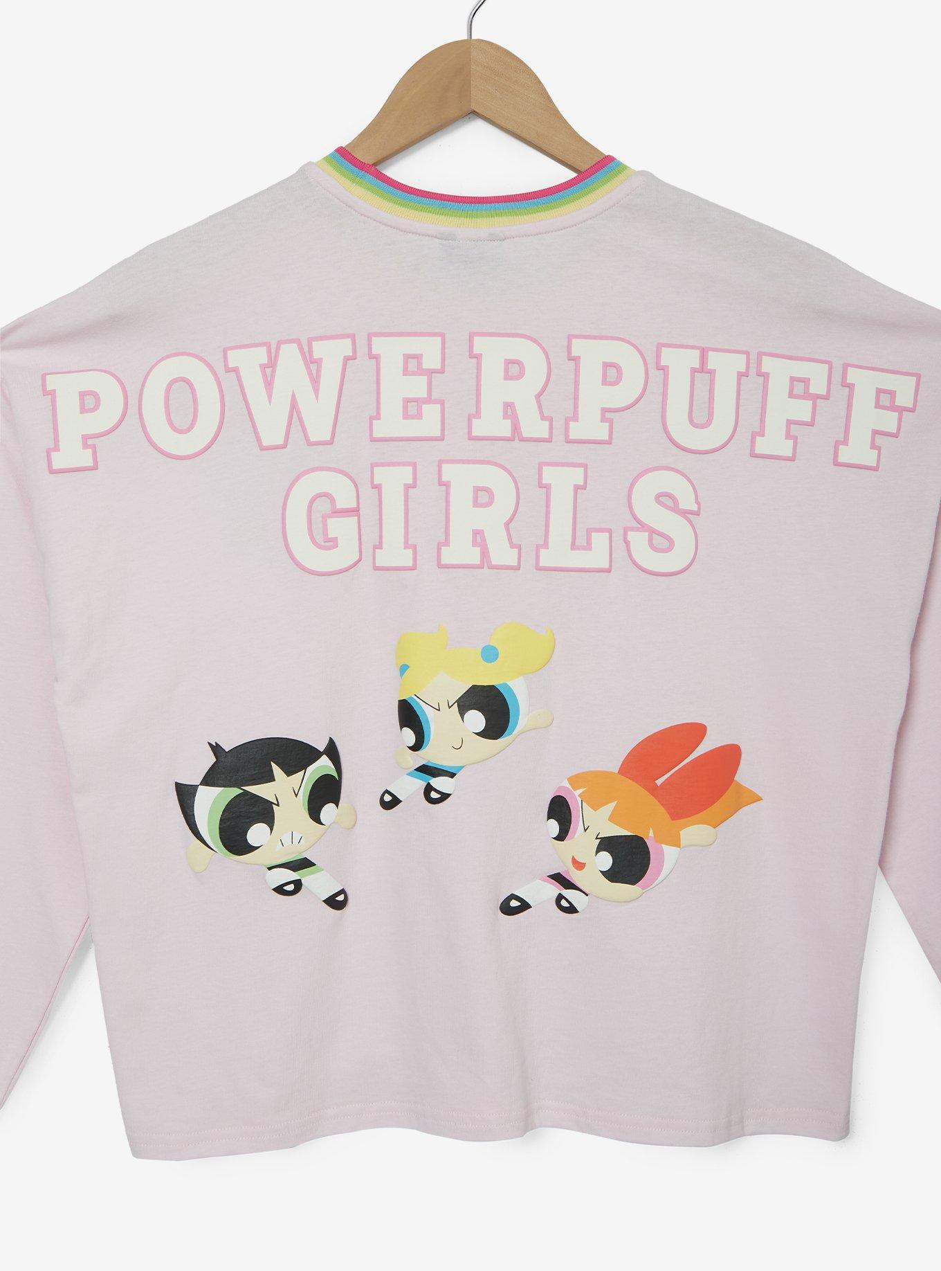 The Powerpuff Girls Chemical X Women's Cropped Long Sleeve T-Shirt - BoxLunch Exclusive, LIGHT PINK, alternate