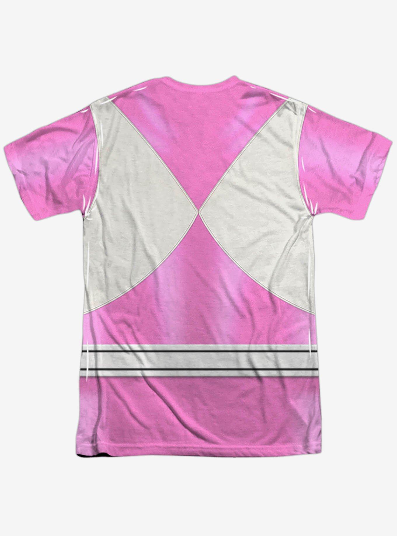 Mighty Morphin' Power Rangers Pink Ranger Emblem Sublimated T-Shirt, MULTI, alternate