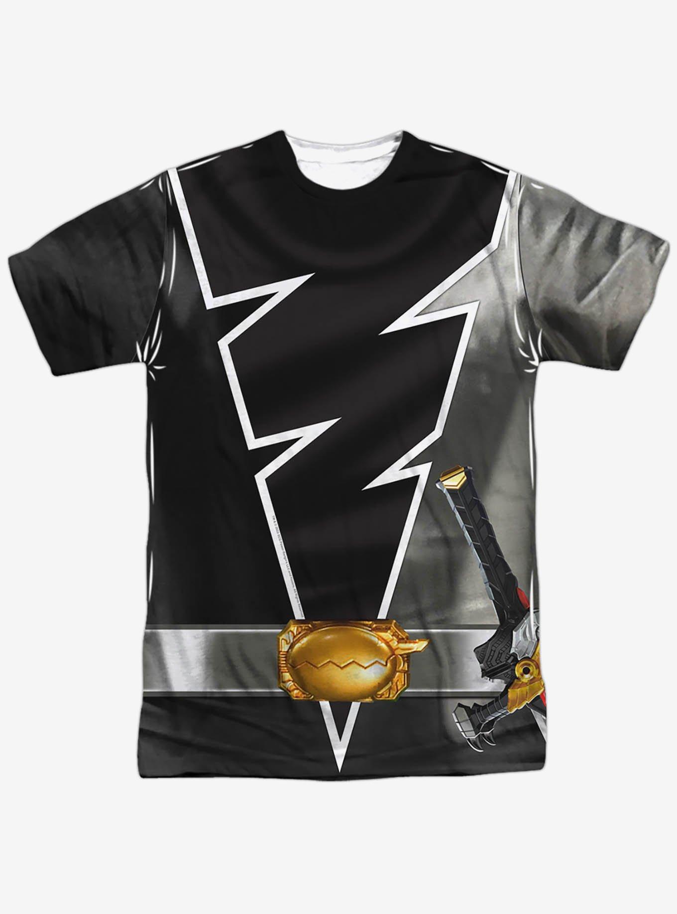 Mighty Morphin' Power Rangers Dino Fury Black Ranger Sublimated T-Shirt, MULTI, alternate