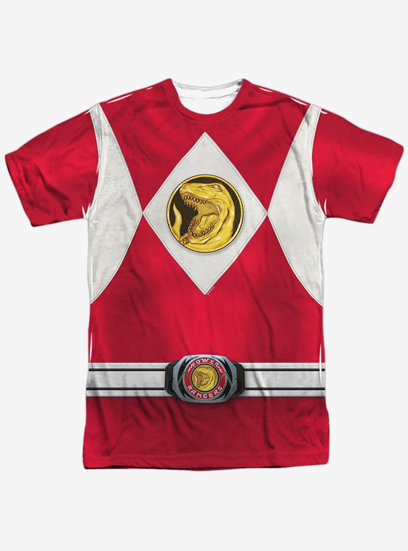 Mighty Morphin' Power Rangers Red Ranger Emblem Sublimated T-Shirt, , hi-res