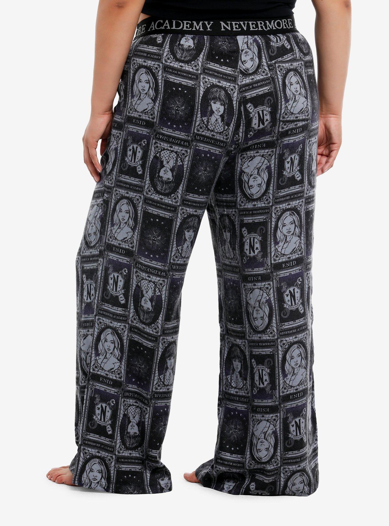 Wednesday Character Tarot Card Pajama Pants Plus Size, , hi-res