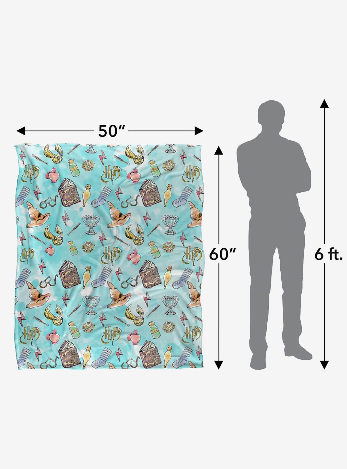 Harry Potter Water Color Pattern 50x60" Throw Blanket, , alternate