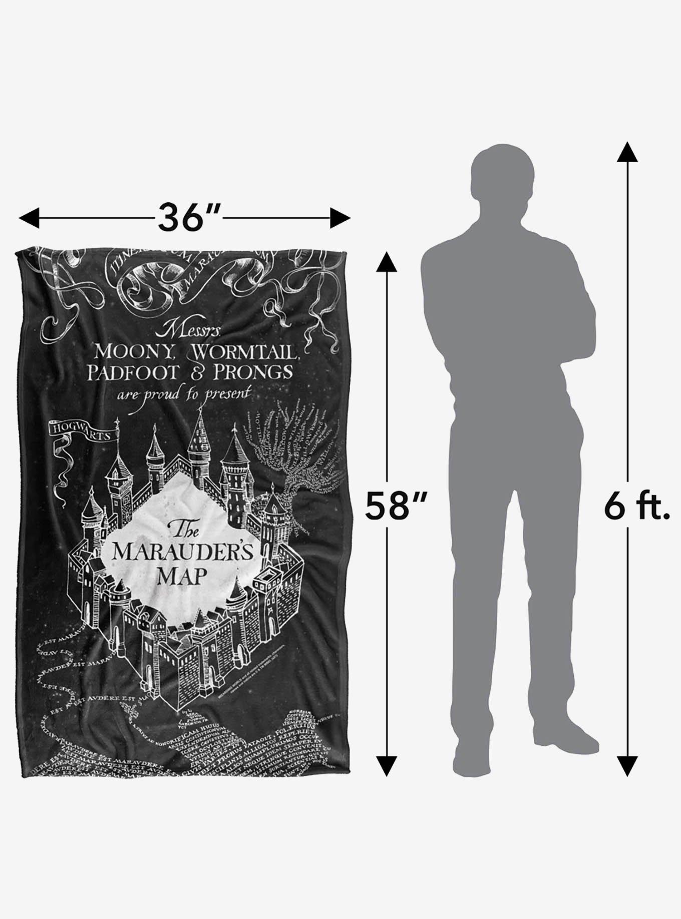 Harry Potter Marauder's Map 36x58" Throw Blanket, , alternate