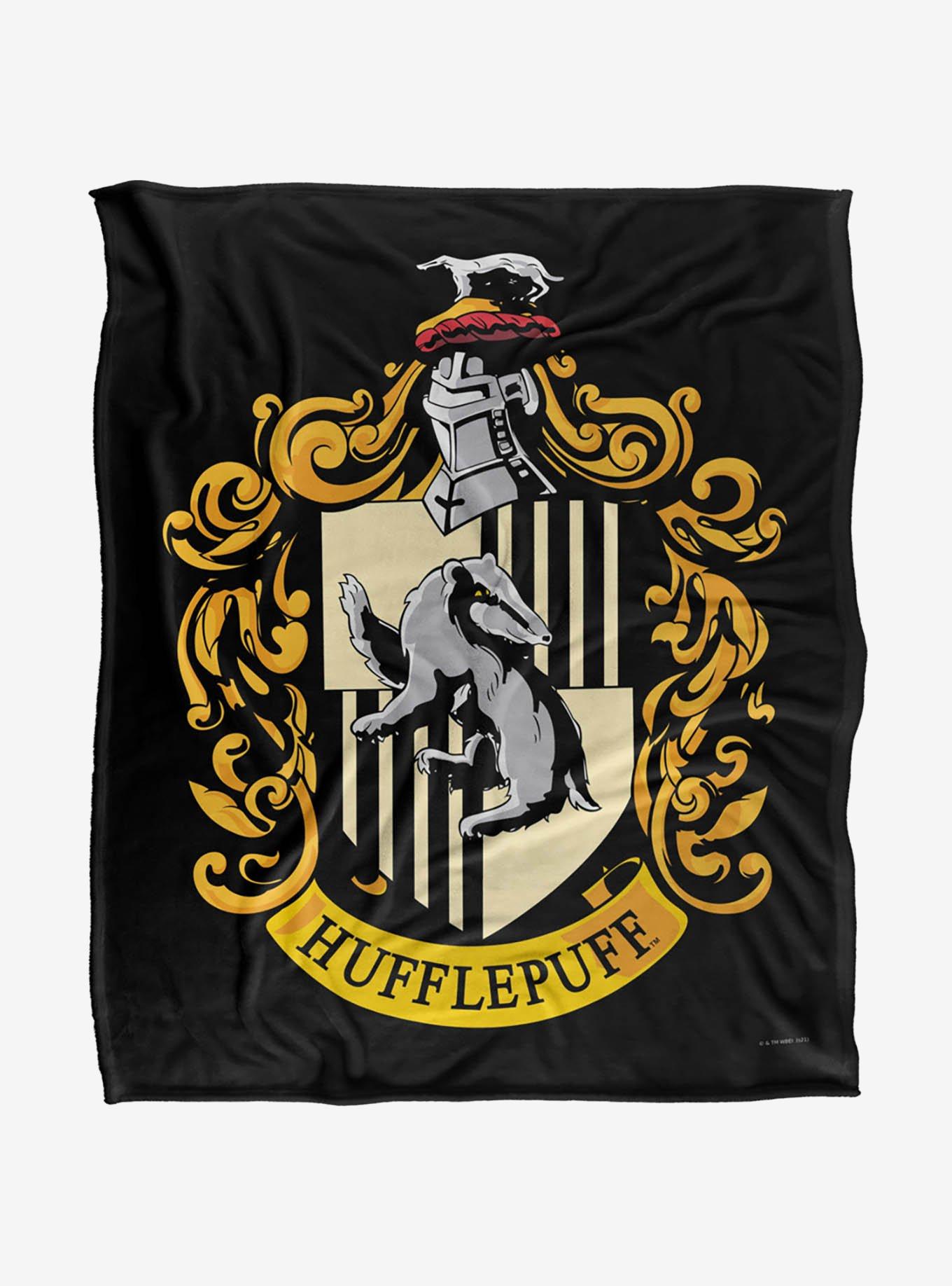 Harry Potter Hufflepuff Crest 50x60" Throw Blanket, , hi-res