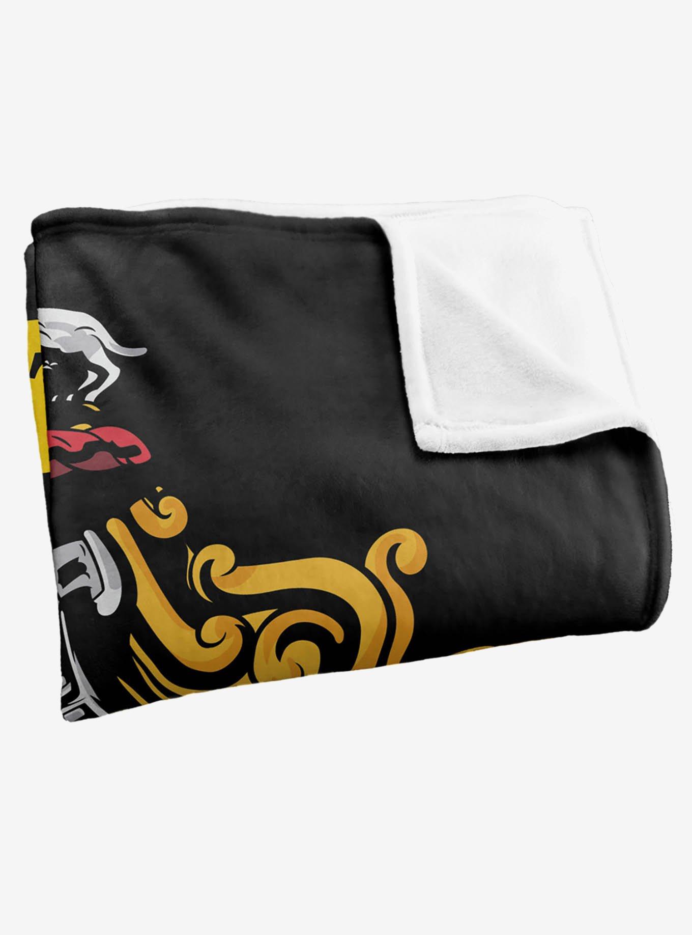 Harry Potter Hufflepuff Crest 50x60" Throw Blanket, , alternate
