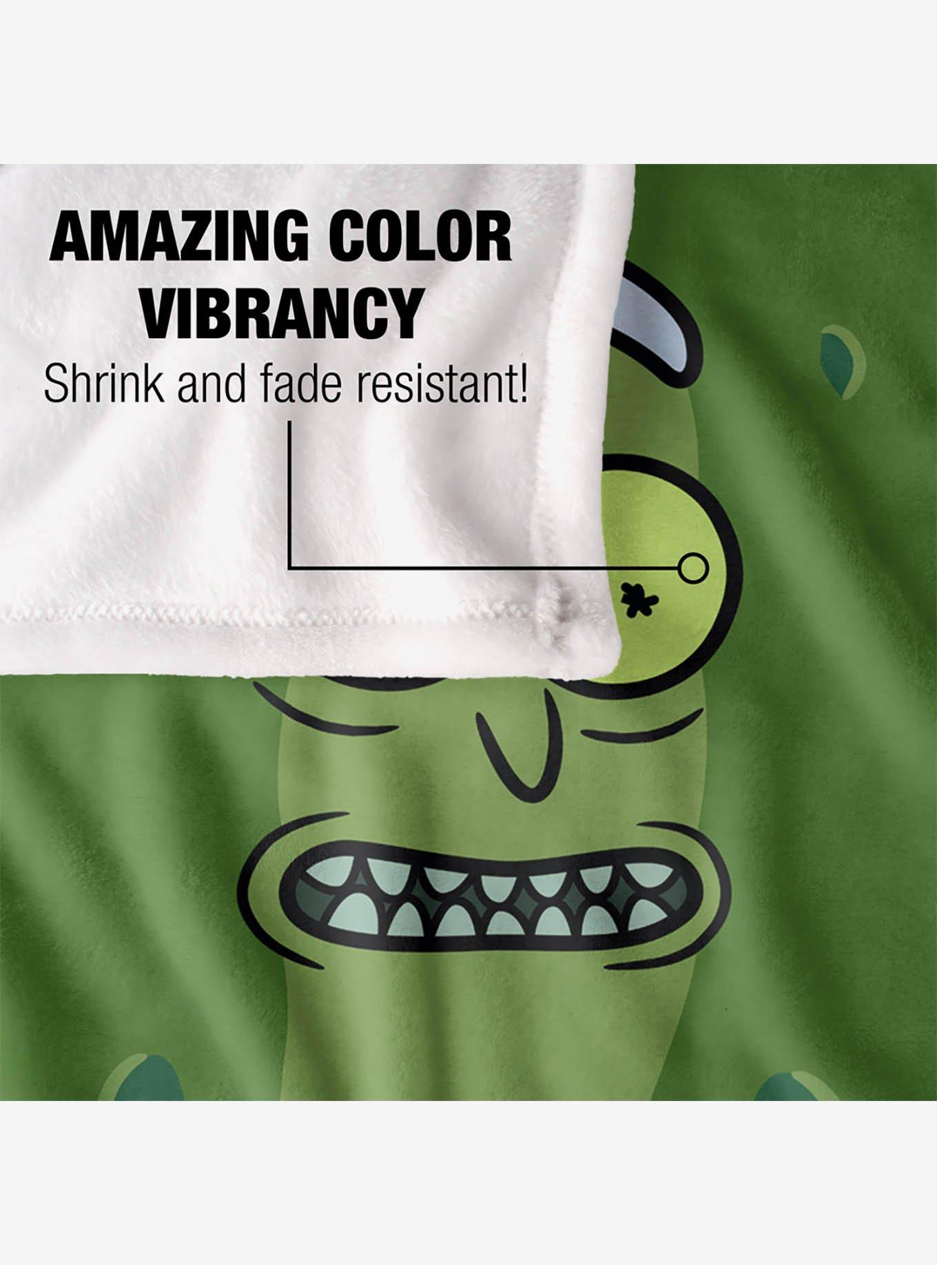 Rick and Morty Pickle Rick 36x58" Throw Blanket, , alternate