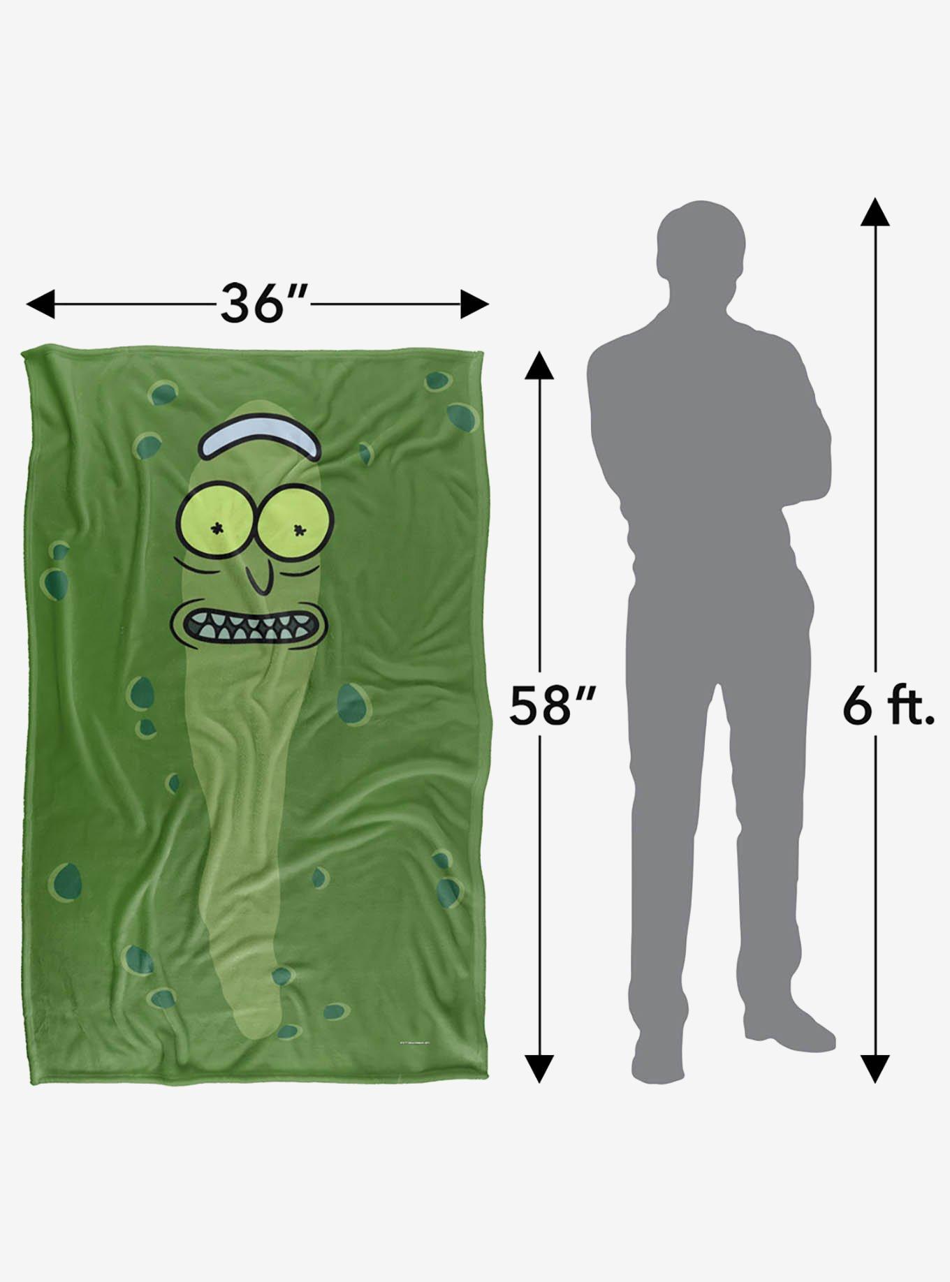 Rick and Morty Pickle Rick 36x58" Throw Blanket, , alternate