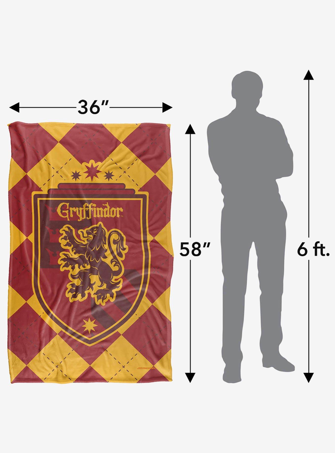 Harry Potter Gryffindor Plaid Sigil 36x58" Throw Blanket, , alternate