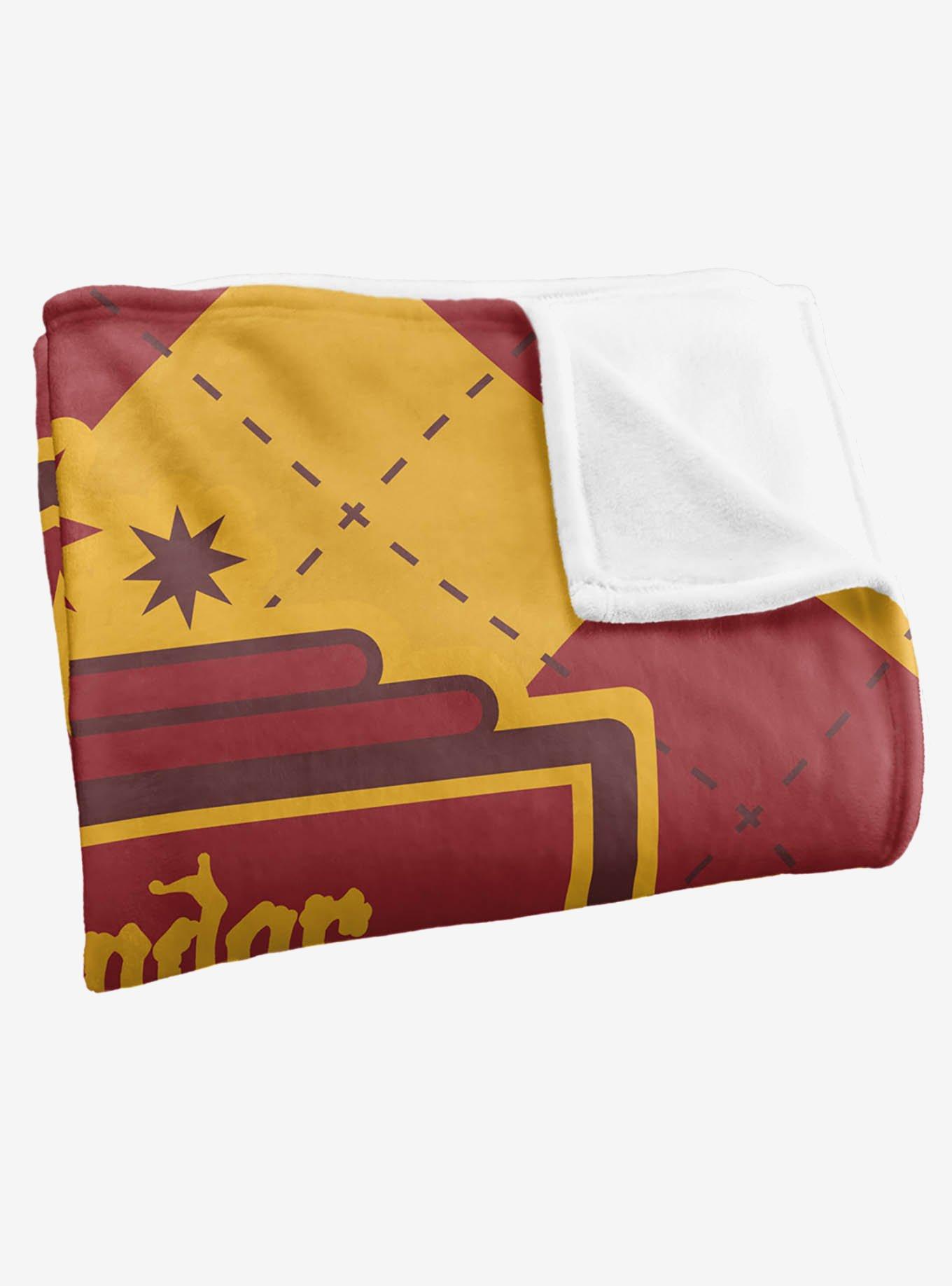 Harry Potter Gryffindor Plaid Sigil 50x60" Throw Blanket, , alternate