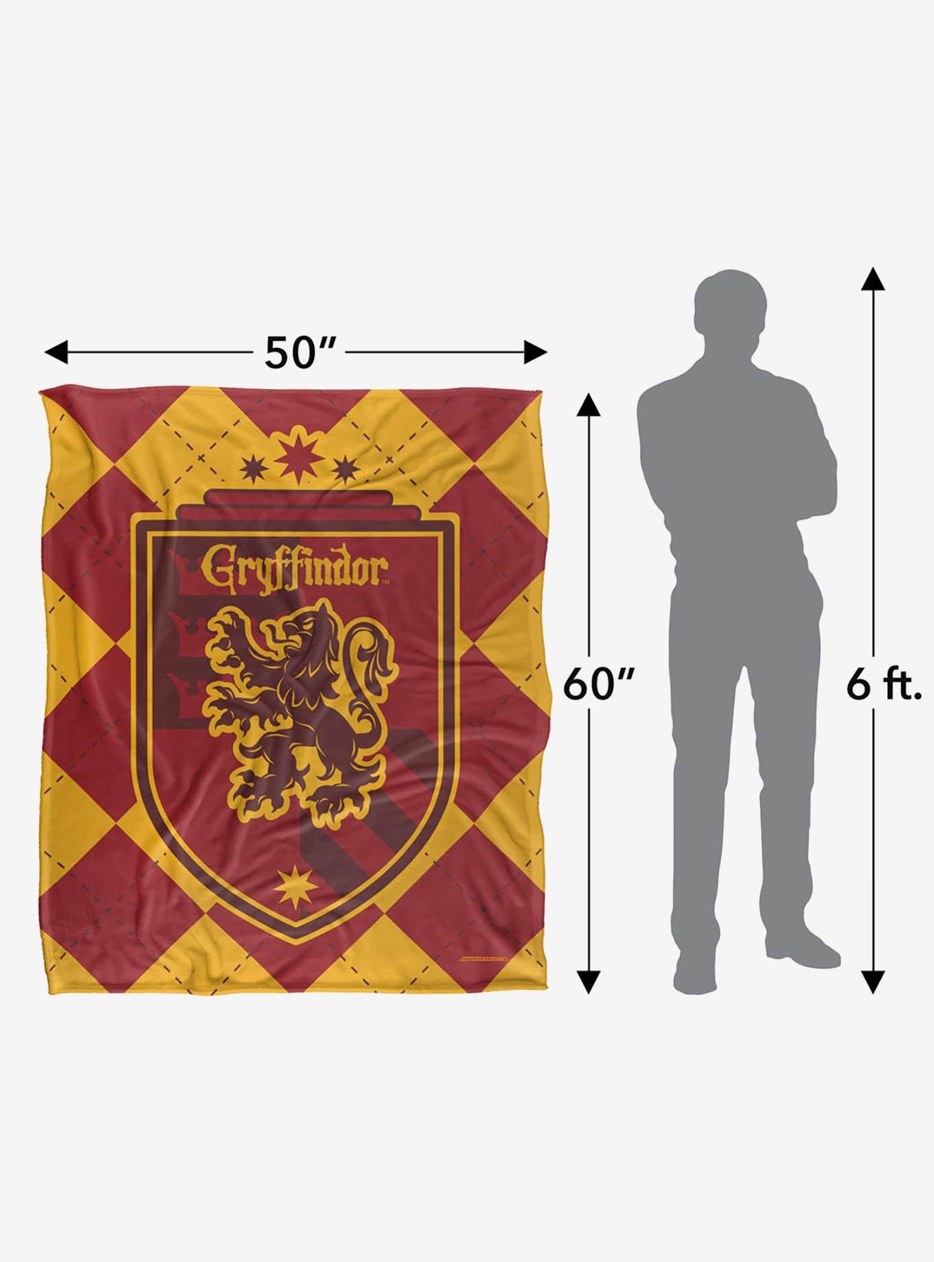 Harry Potter Gryffindor Plaid Sigil 50x60" Throw Blanket, , alternate