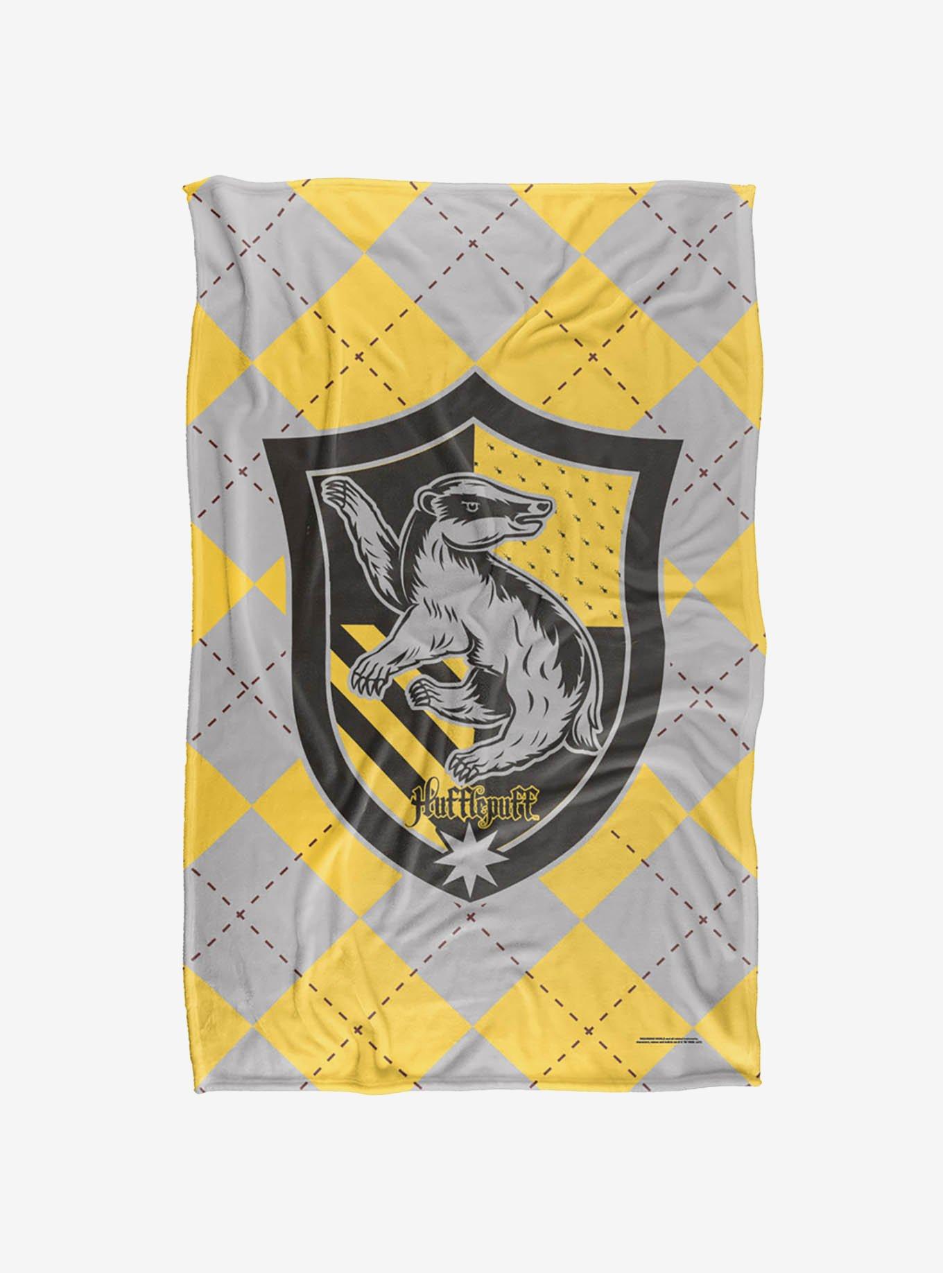 Harry Potter Hufflepuff Plaid Sigil 36x58" Throw Blanket, , hi-res