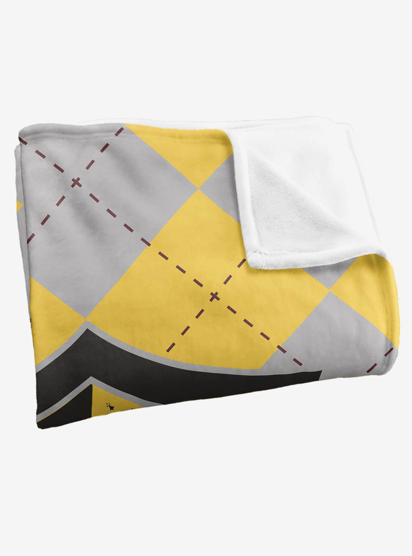 Harry Potter Hufflepuff Plaid Sigil 36x58" Throw Blanket, , alternate