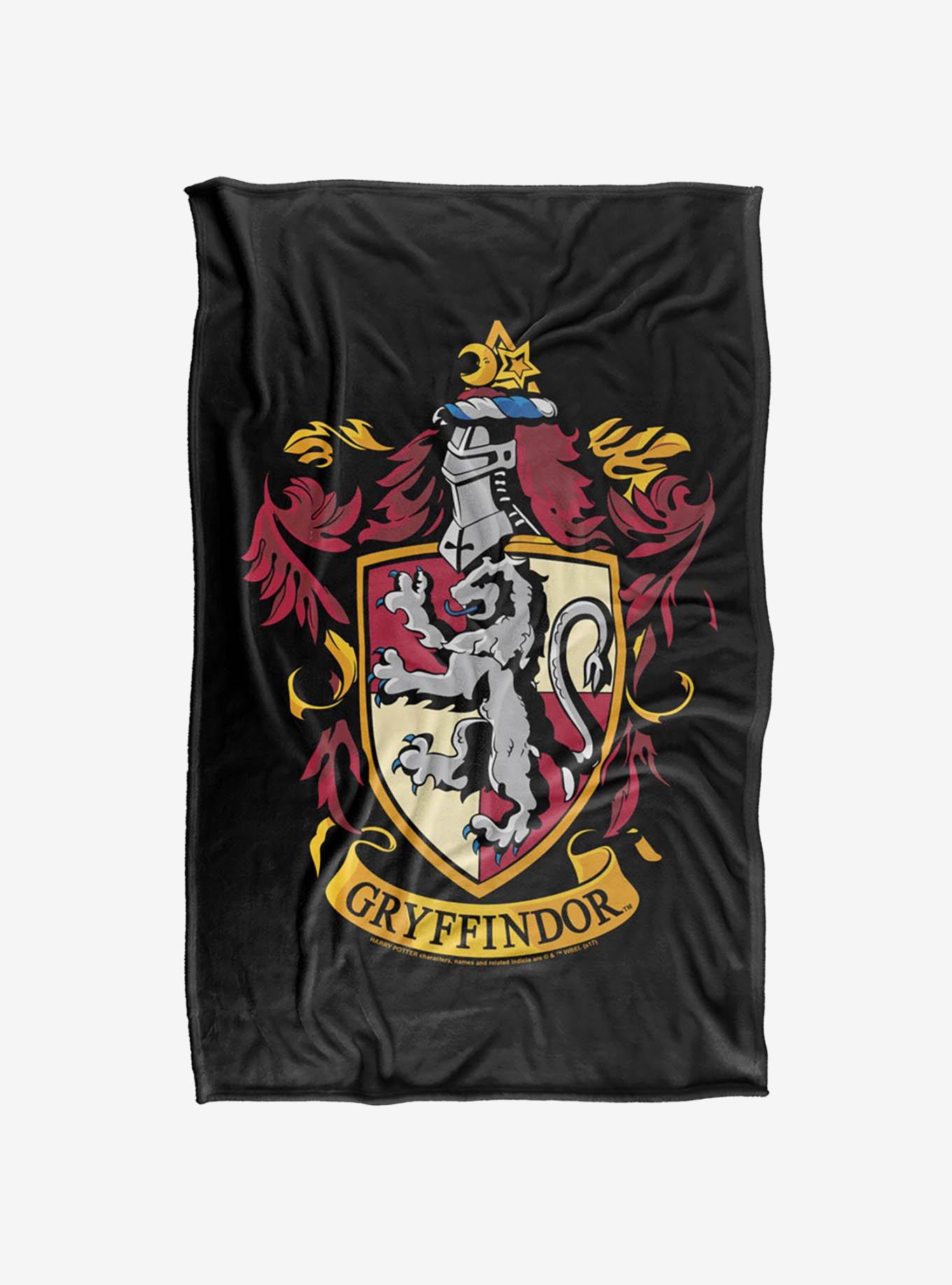 Harry Potter Gryffindor Crest Black 36x58" Throw Blanket, , hi-res